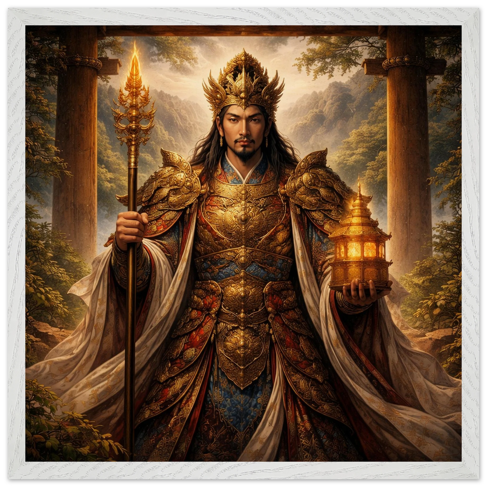 Bishamonten – Mythologie Fine Art Print mit Rahmen | babasan