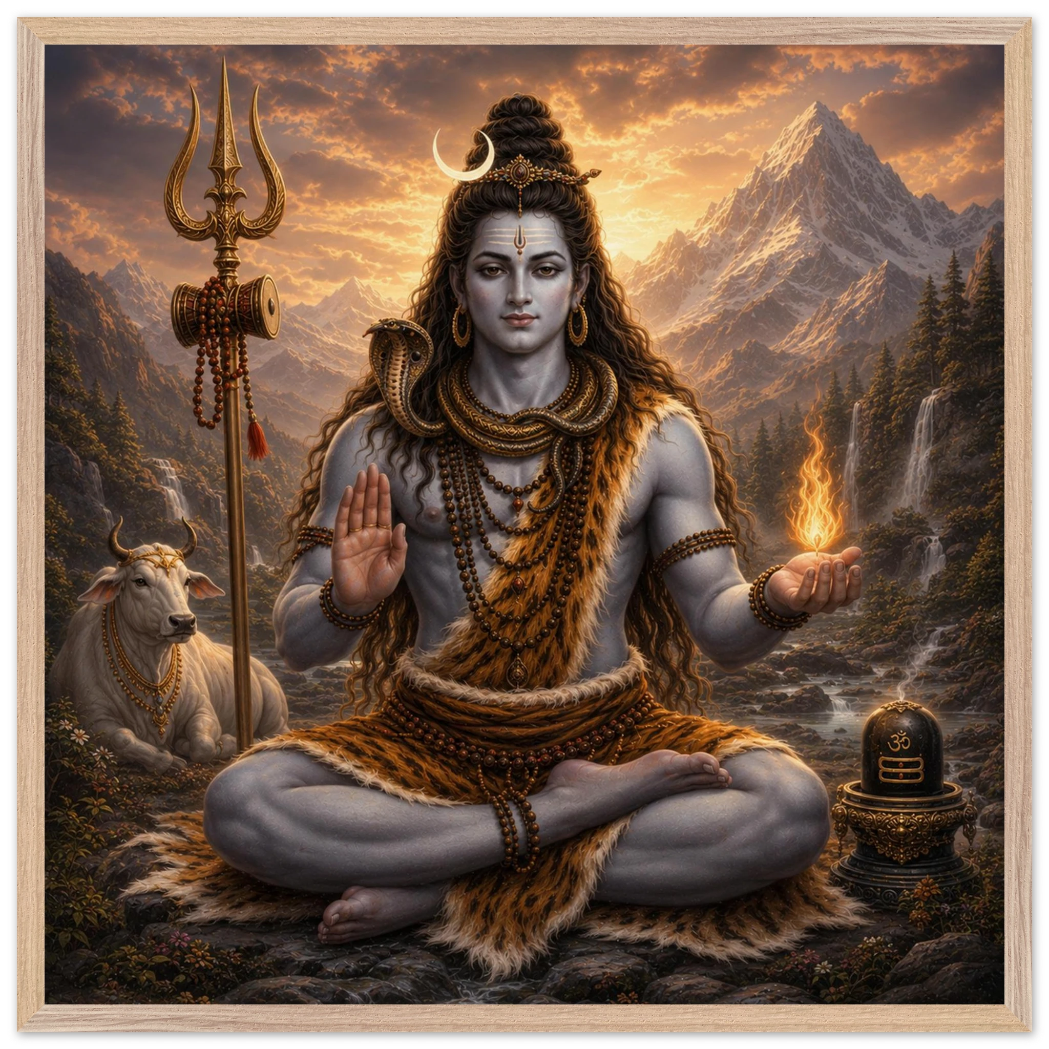 Shiva – Mythologie Fine Art Print mit Rahmen | babasan