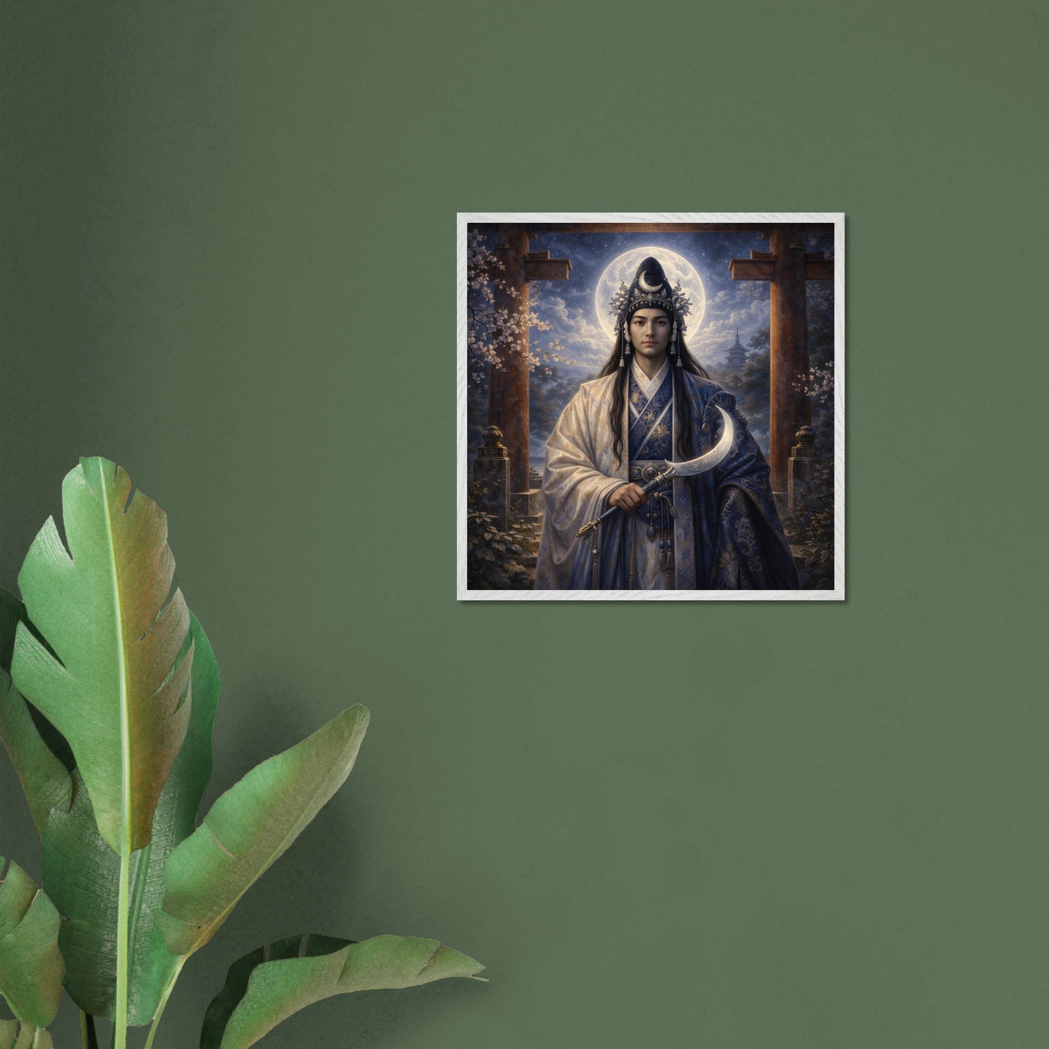 Tsukiyomi – Mythologie Fine Art Print mit Rahmen | babasan