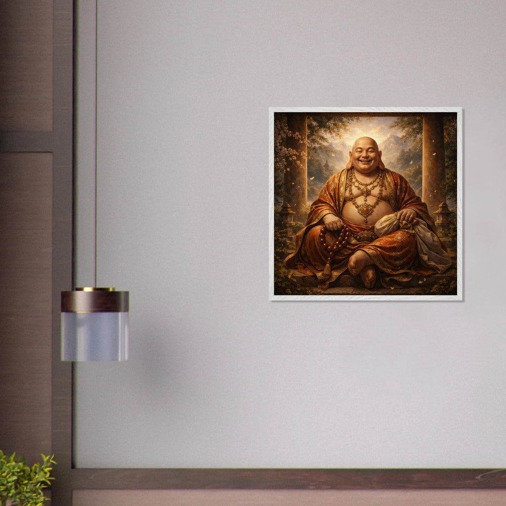 Hotei – Mythologie Fine Art Print mit Rahmen | babasan
