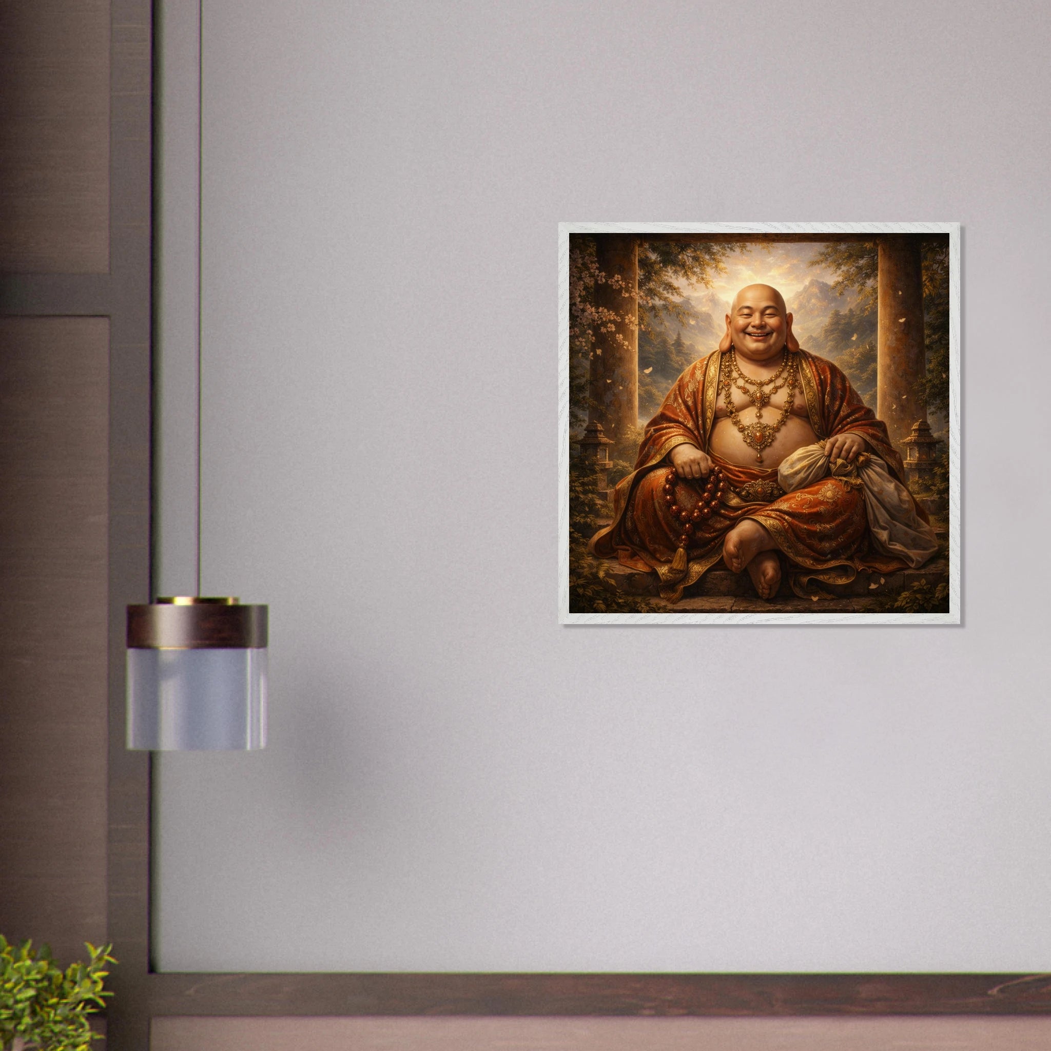 Hotei – Mythologie Fine Art Print mit Rahmen | babasan