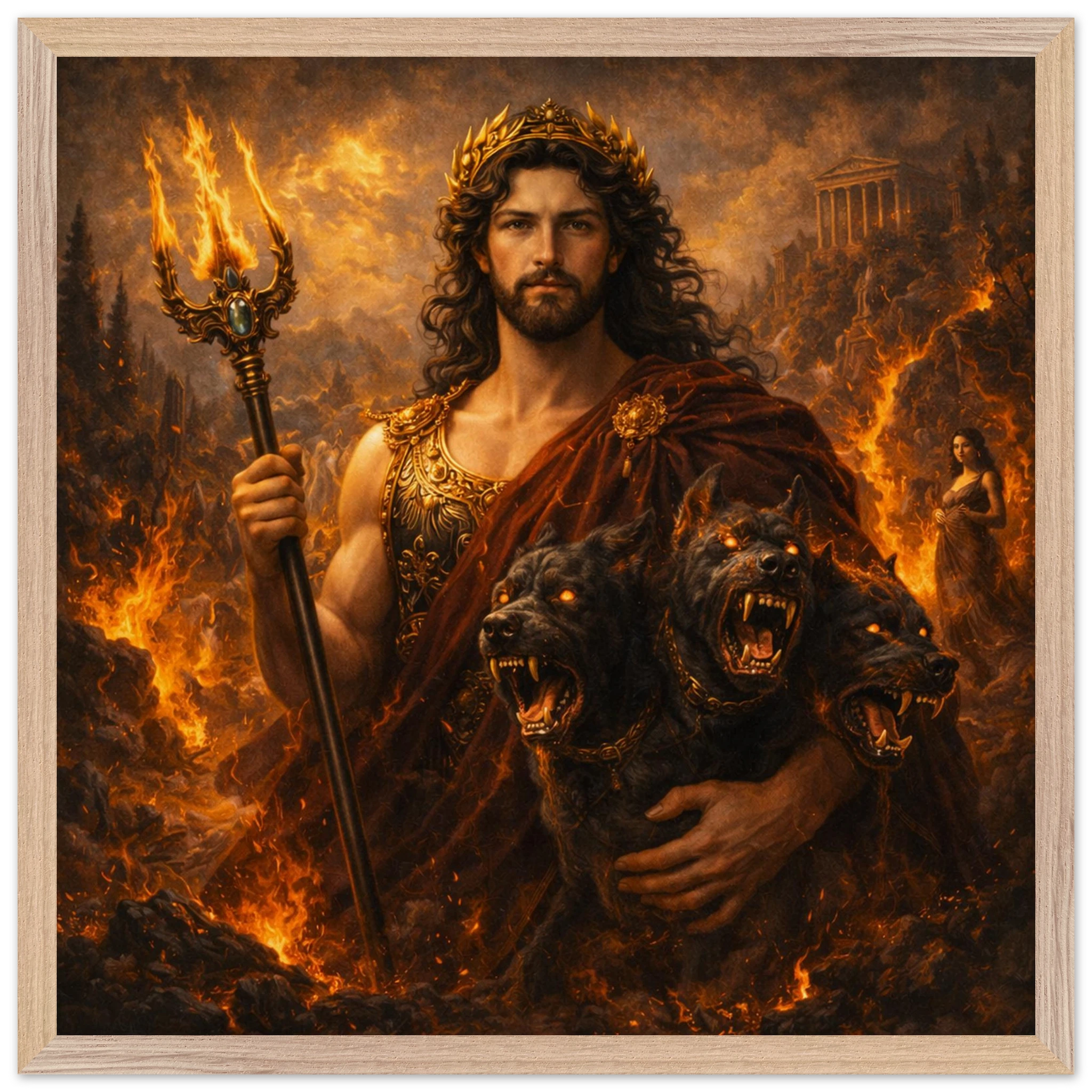 Pluto – Mythologie Fine Art Print mit Rahmen | babasan