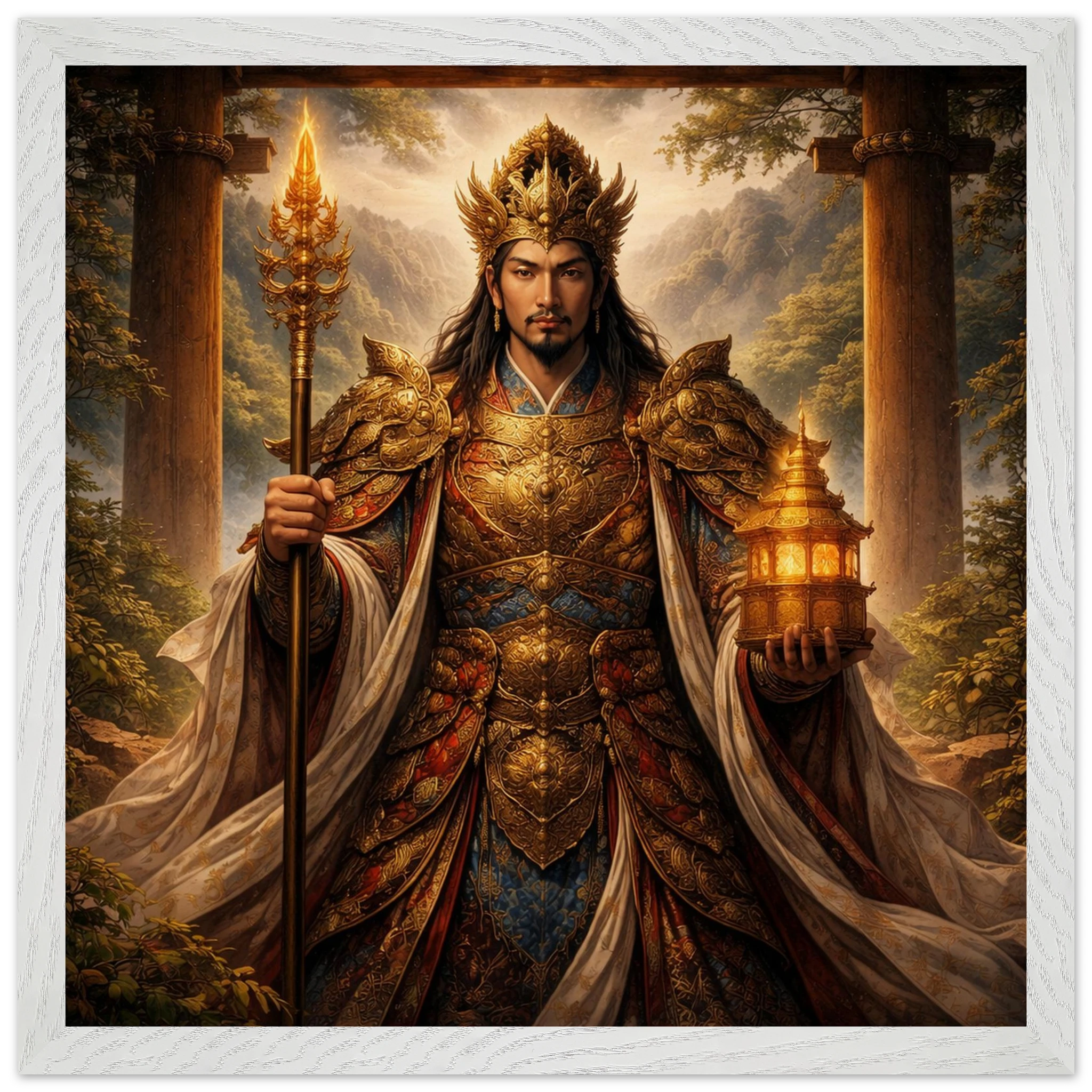 Bishamonten – Mythologie Fine Art Print mit Rahmen | babasan