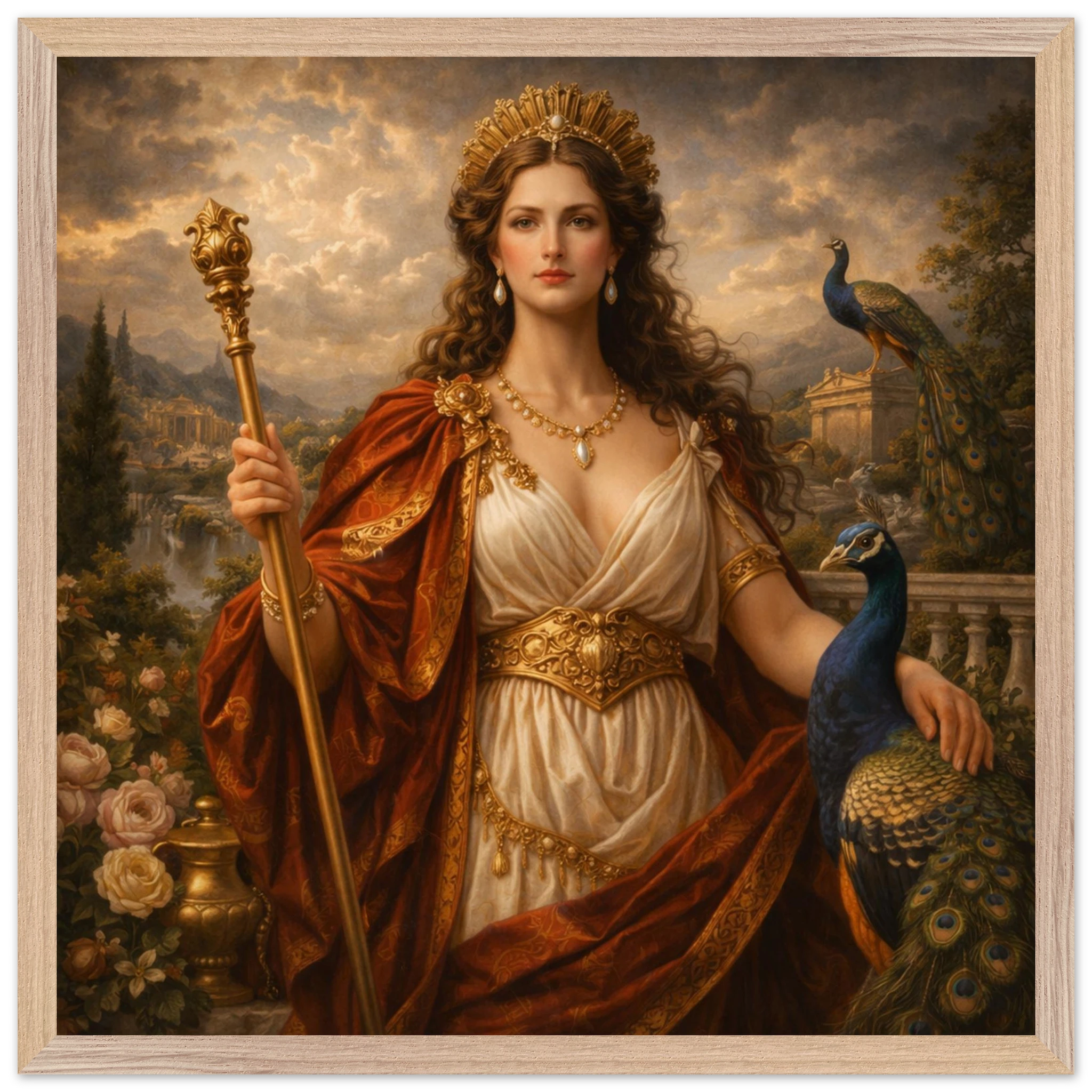 Juno – Mythologie Fine Art Print mit Rahmen | babasan