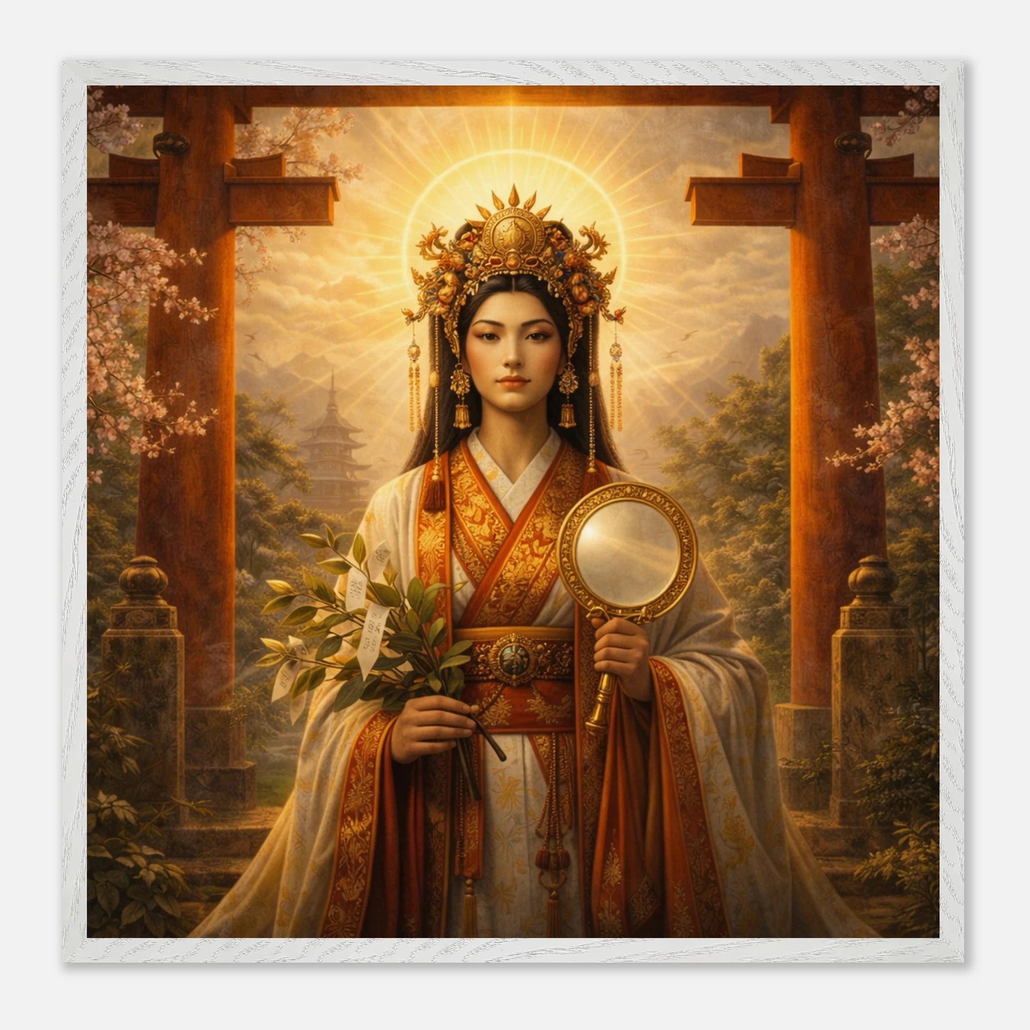 Amaterasu – Mythologie Fine Art Print mit Rahmen | babasan