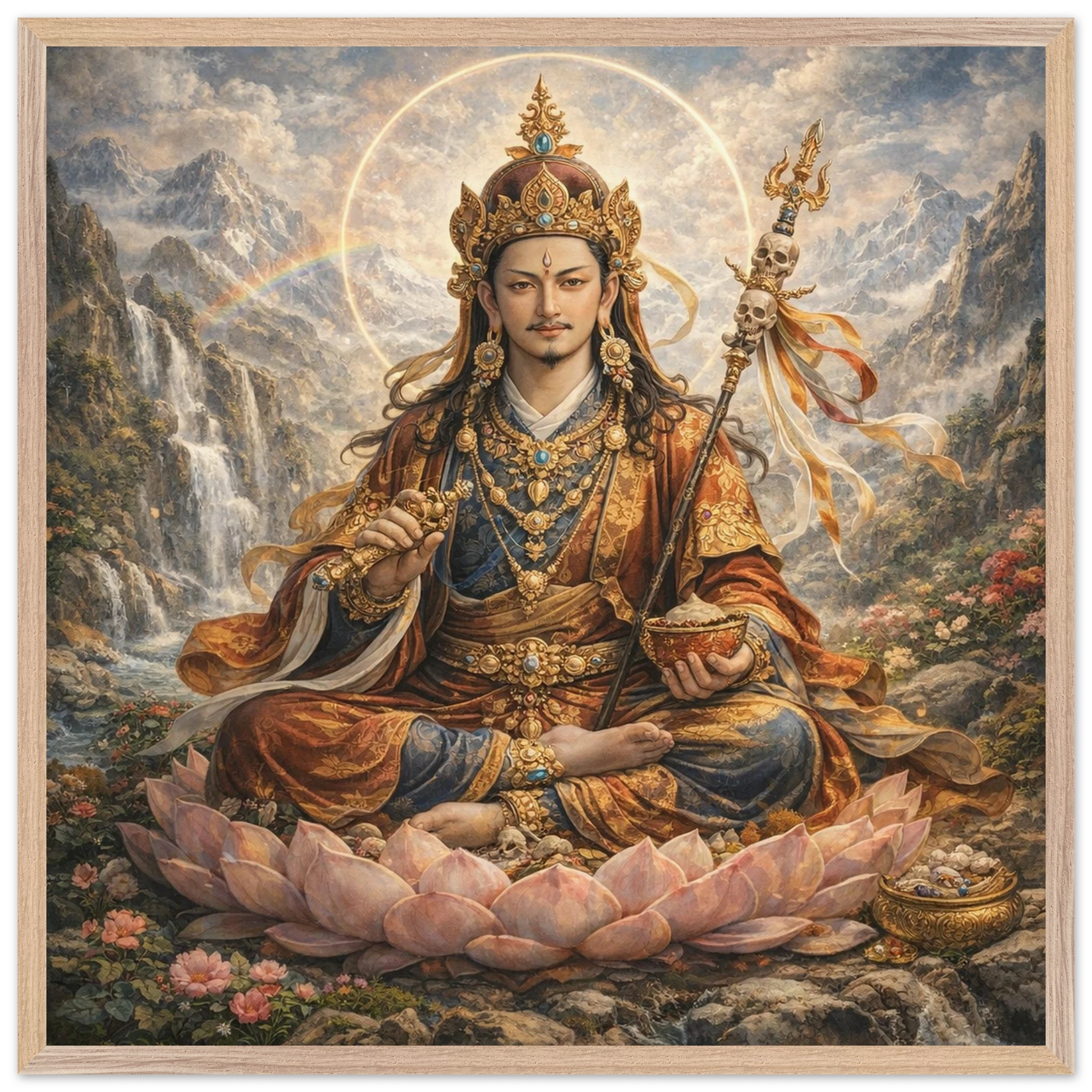 Padmasambhava – Mythologie Fine Art Print mit Rahmen | babasan