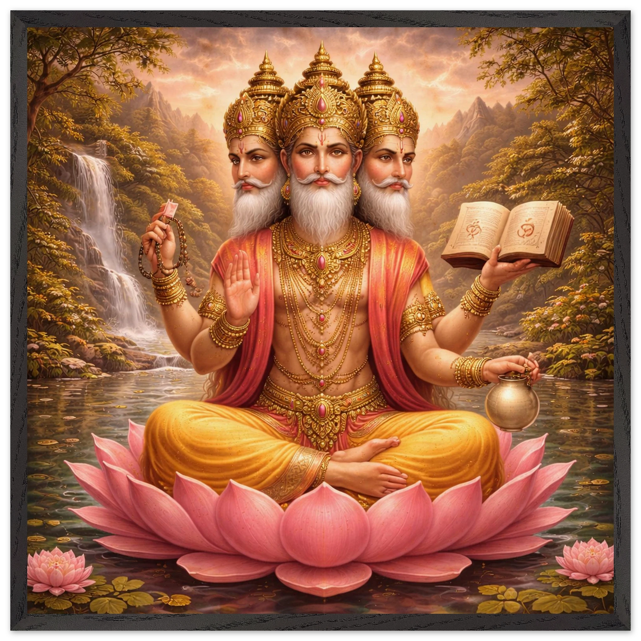 Brahma – Mythologie Fine Art Print mit Rahmen | babasan