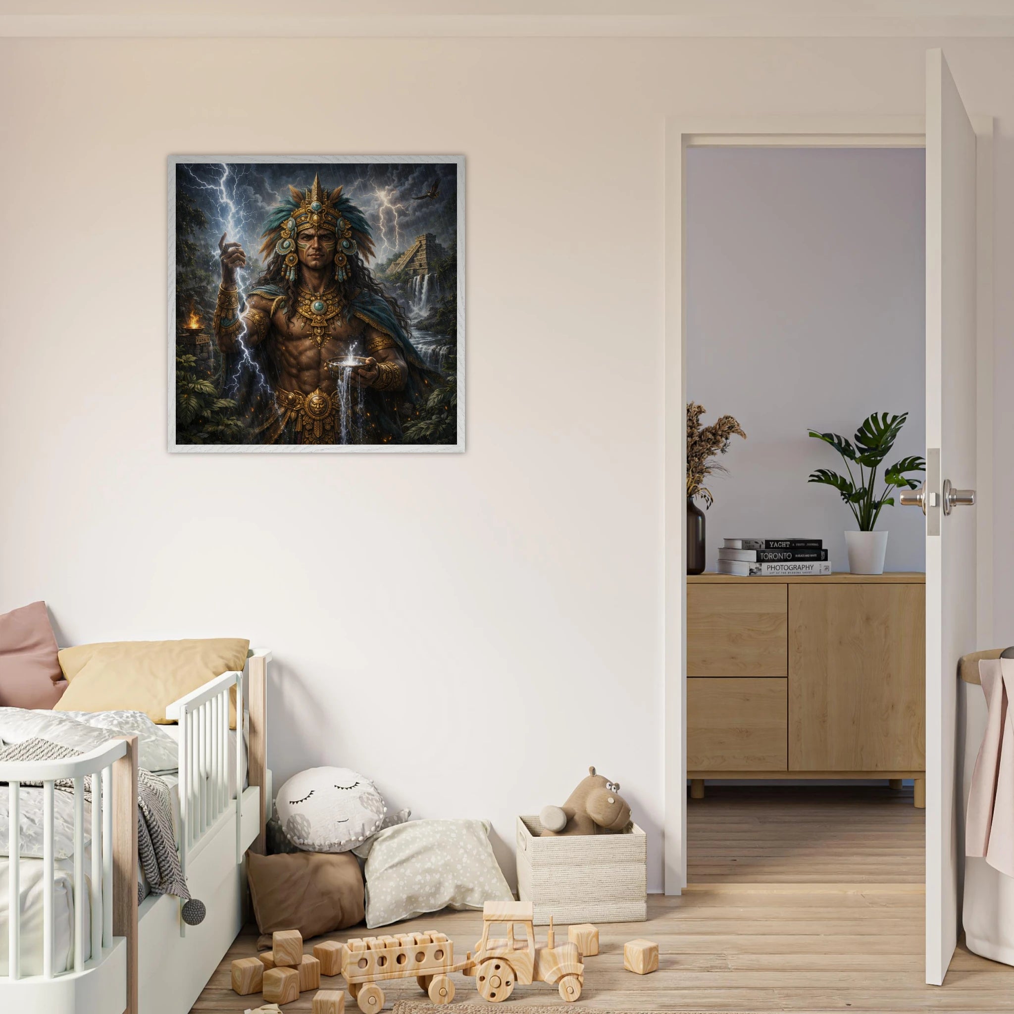 Chaac – Mythologie Fine Art Print mit Rahmen | babasan