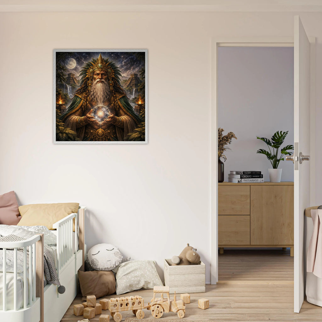 Itzamna – Mythologie Fine Art Print mit Rahmen | babasan