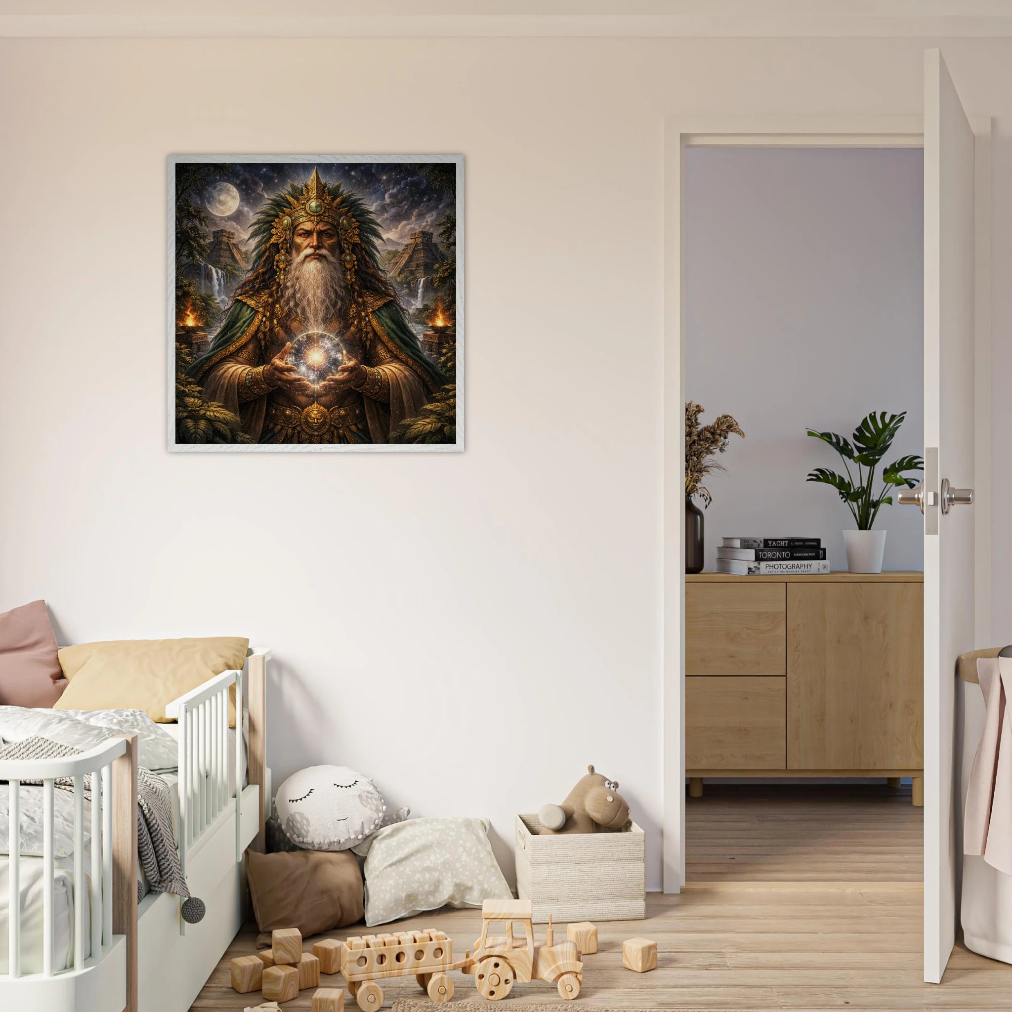 Itzamna – Mythologie Fine Art Print mit Rahmen | babasan