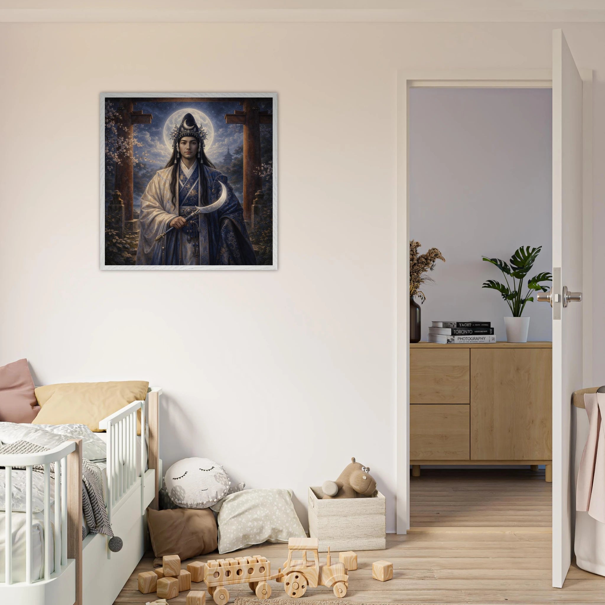 Tsukiyomi – Mythologie Fine Art Print mit Rahmen | babasan