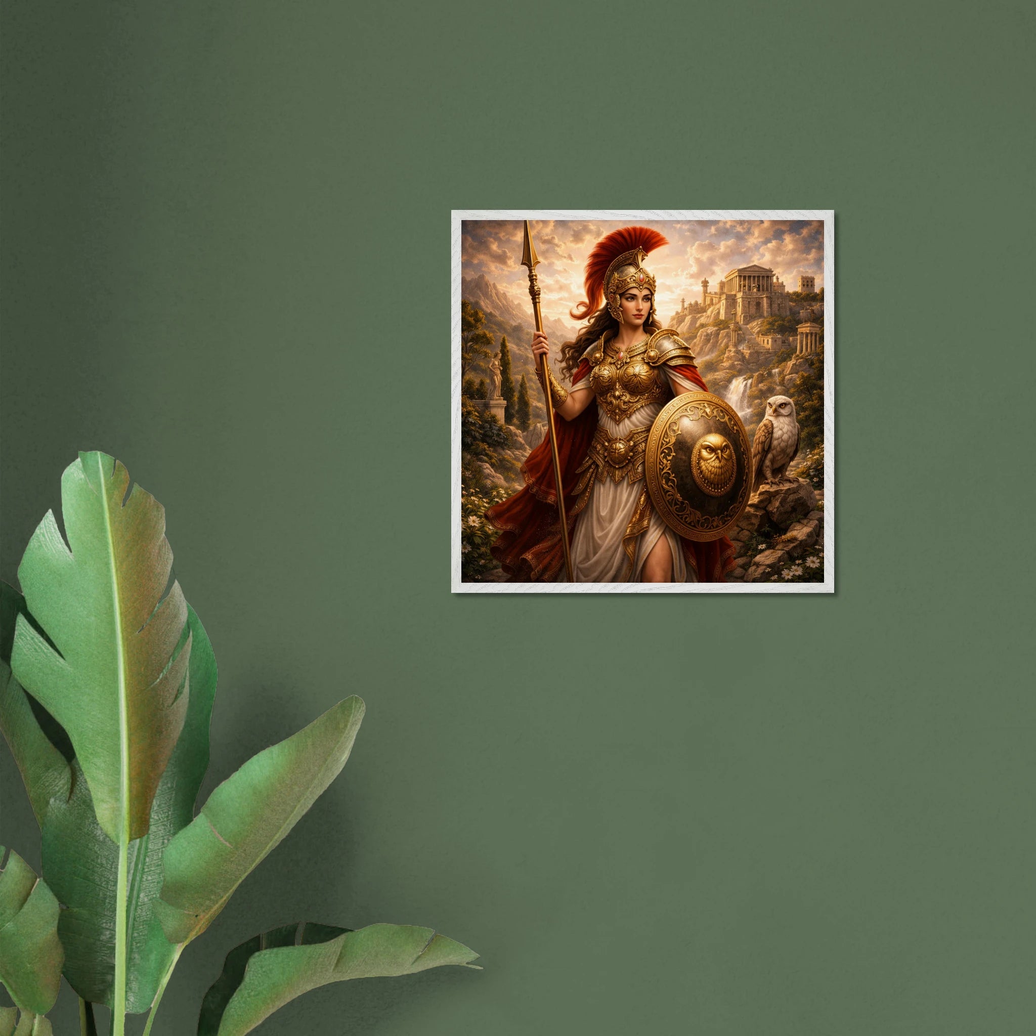 Athena – Mythologie Fine Art Print mit Rahmen | babasan