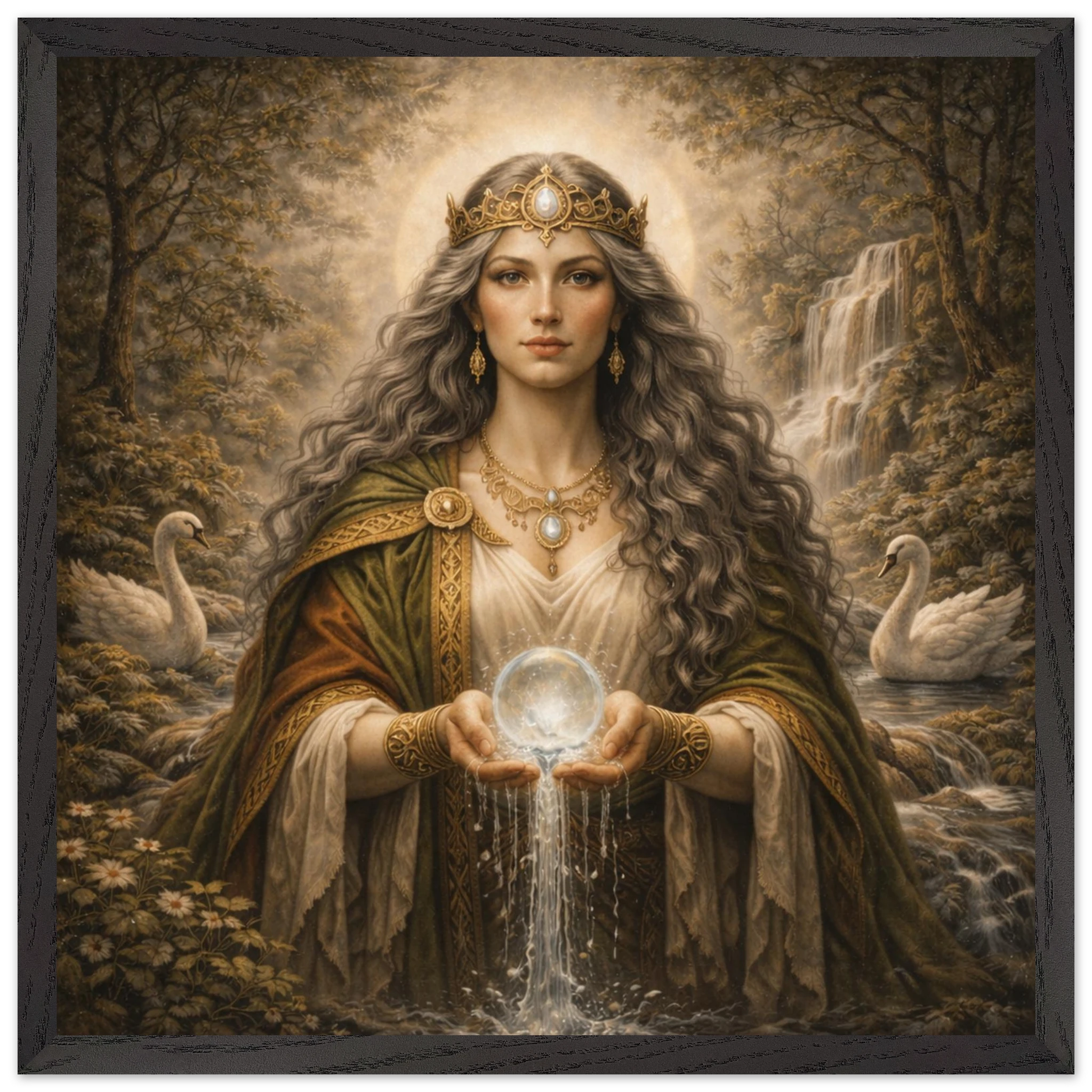 Celtic Danu – Mythologie Fine Art Print mit Rahmen | babasan