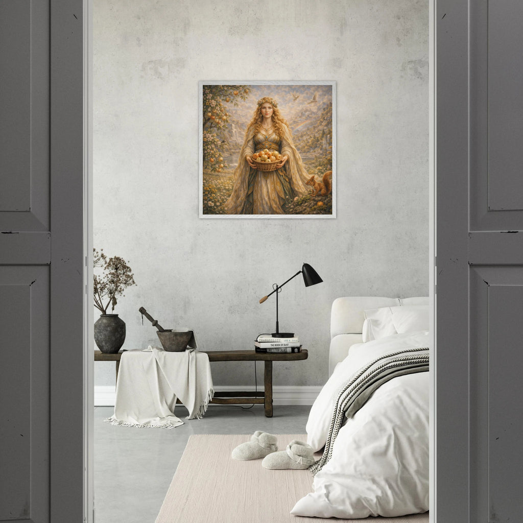 Idun – Mythologie Fine Art Print mit Rahmen | babasan