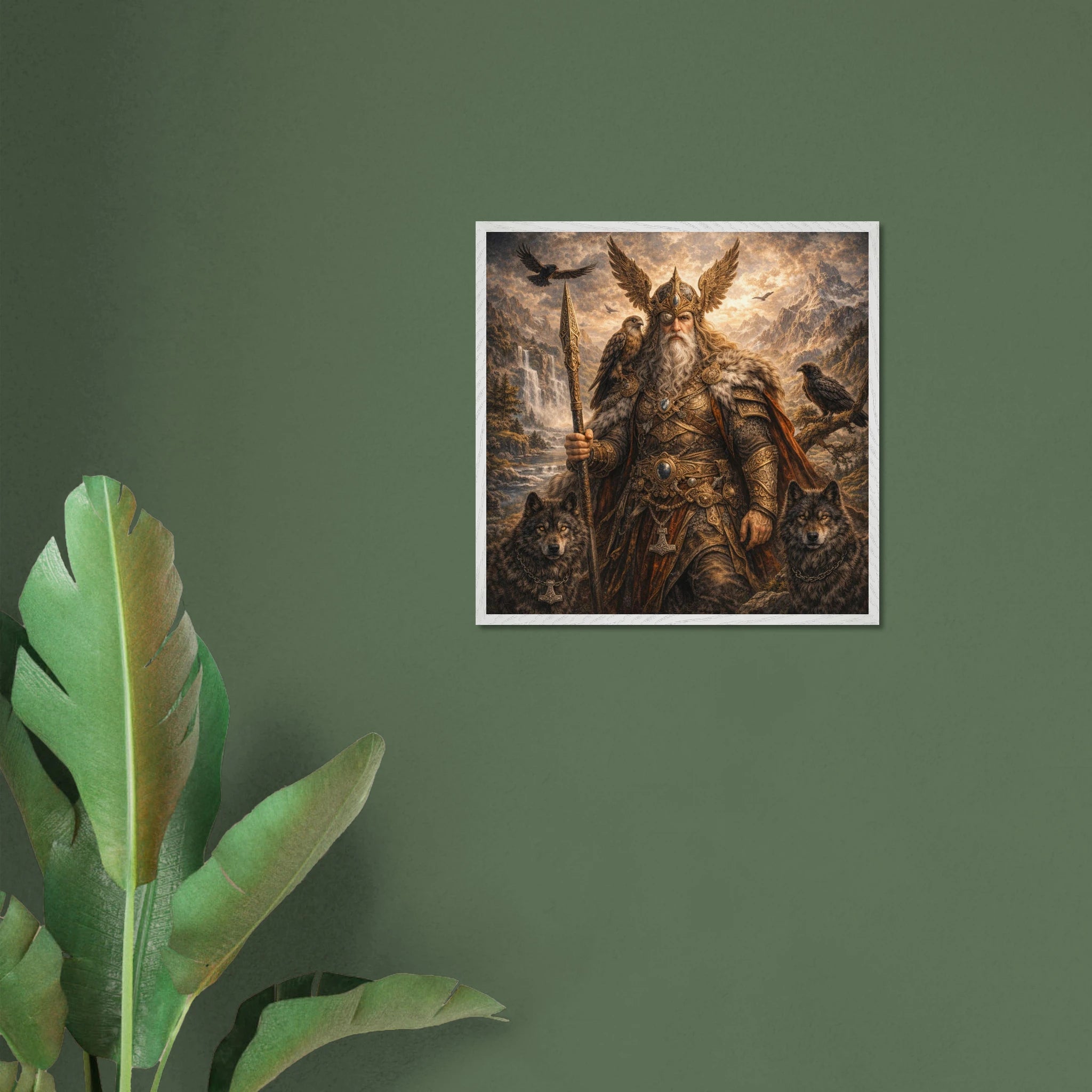 Odin – Mythologie Fine Art Print mit Rahmen | babasan