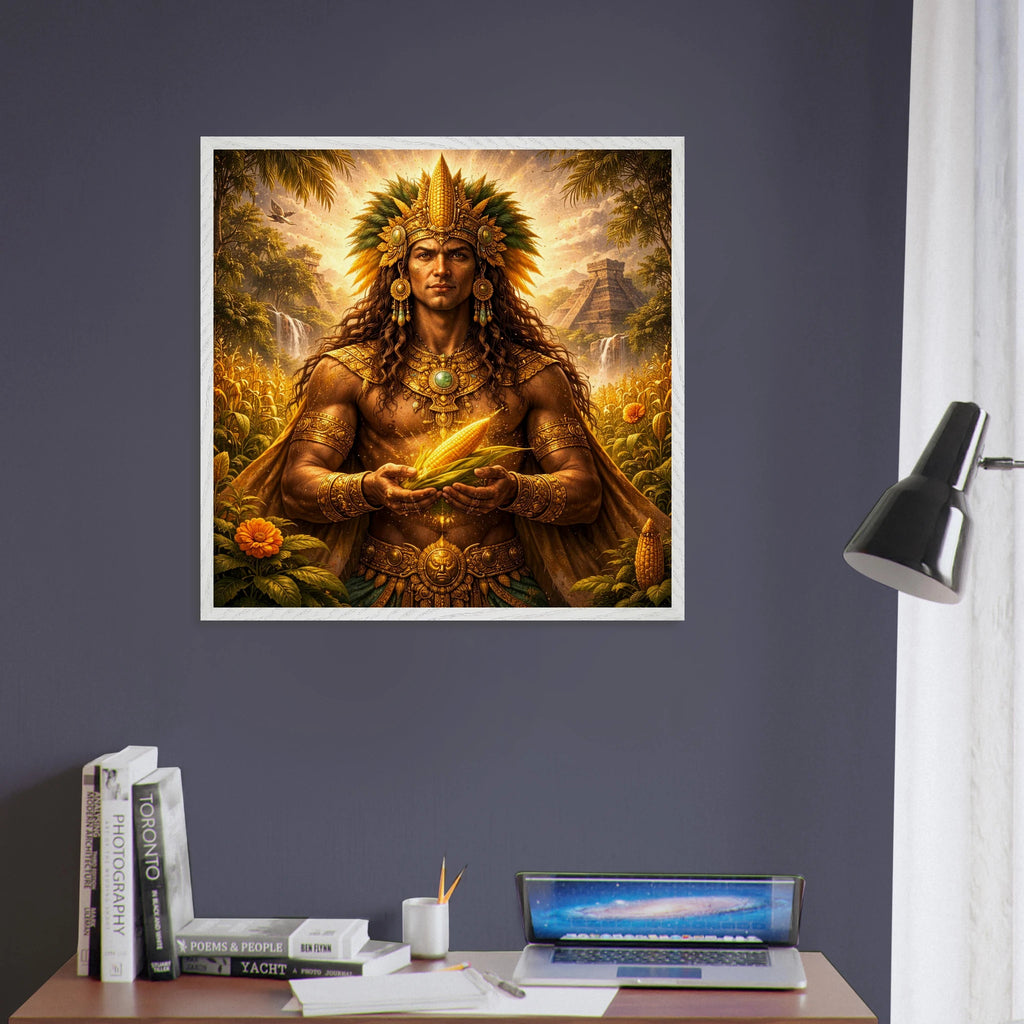 Hun Hunahpu – Mythologie Fine Art Print mit Rahmen | babasan