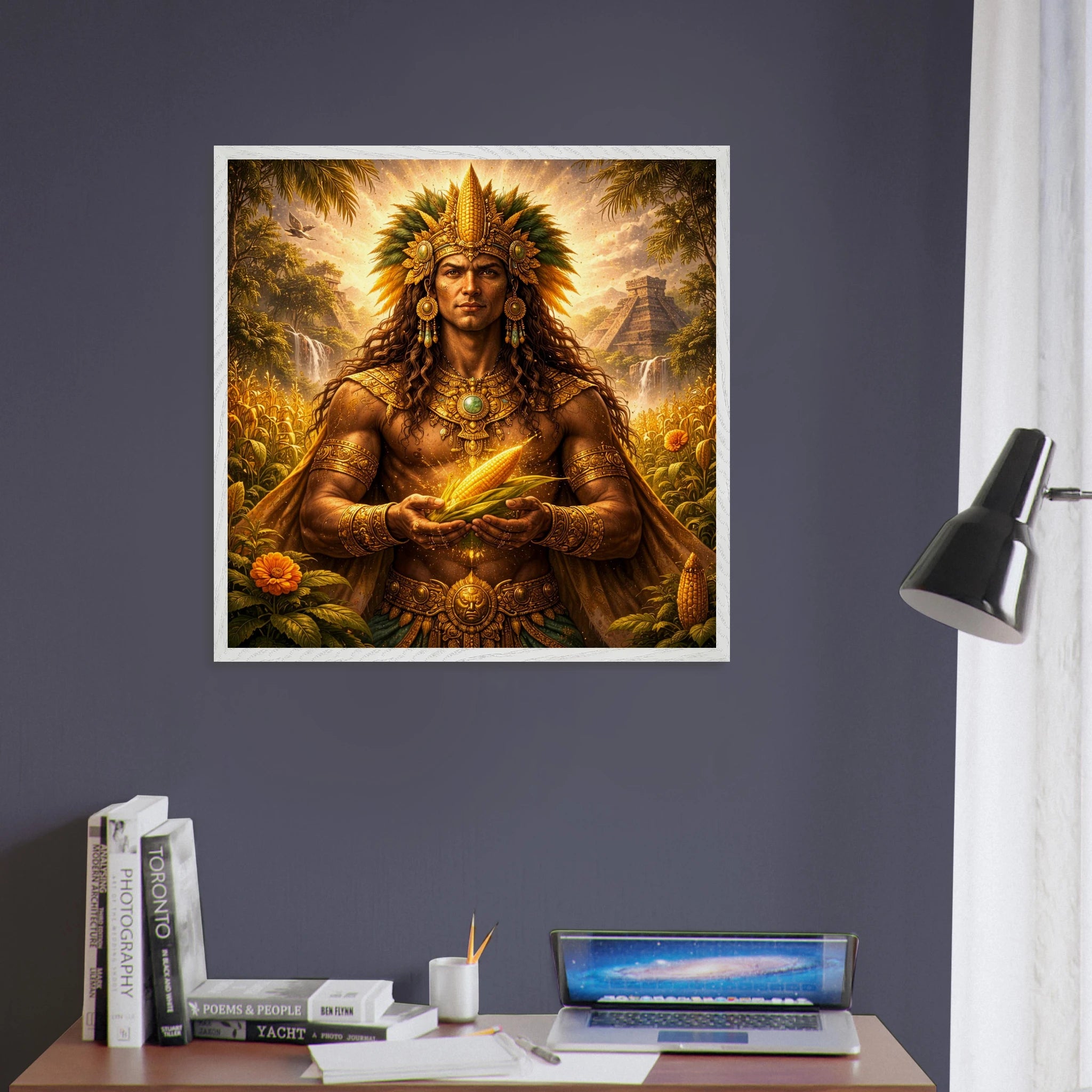 Hun Hunahpu – Mythologie Fine Art Print mit Rahmen | babasan