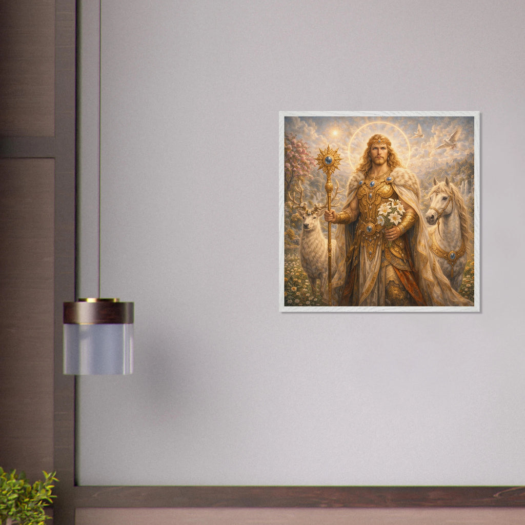Baldur – Mythologie Fine Art Print mit Rahmen | babasan