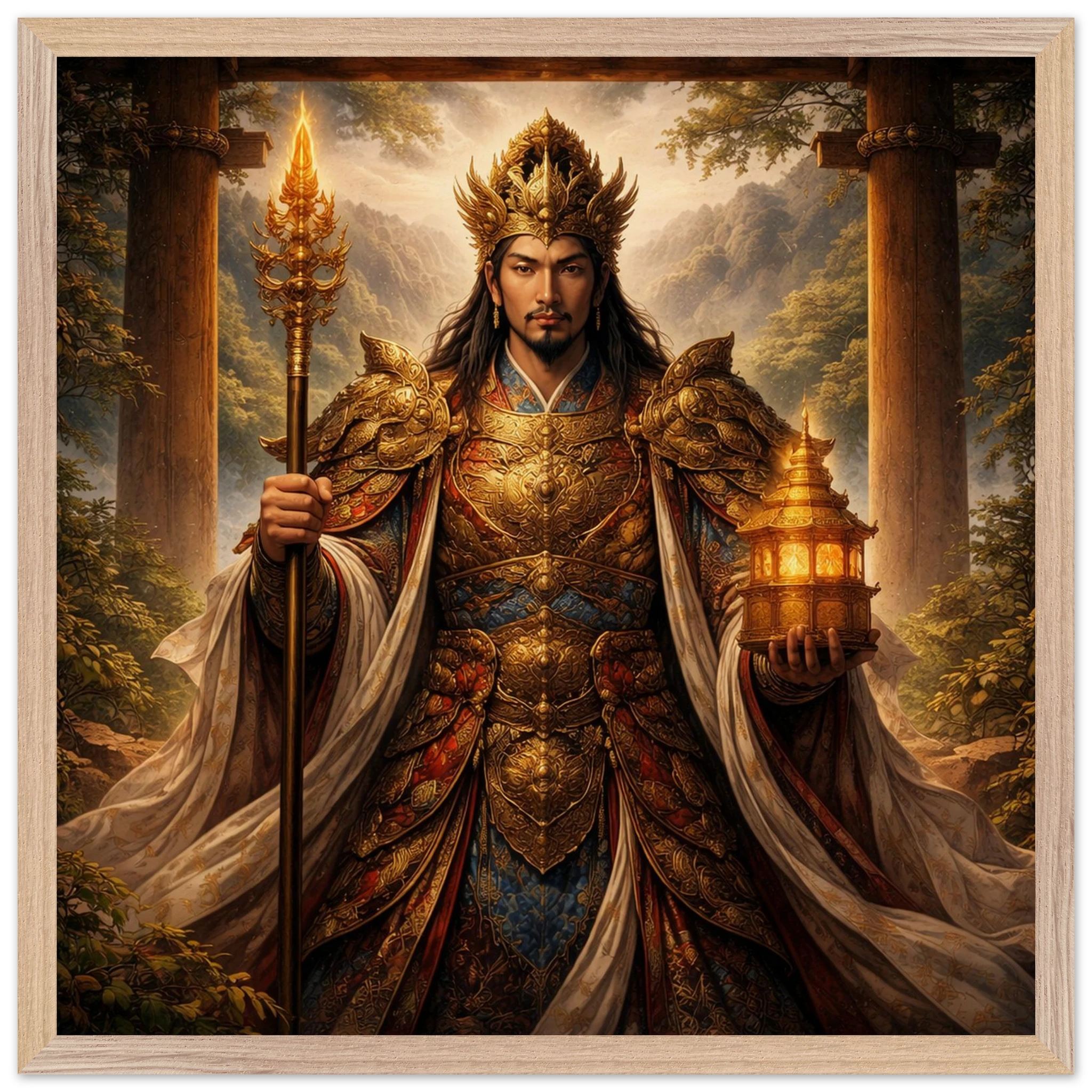 Bishamonten – Mythologie Fine Art Print mit Rahmen | babasan