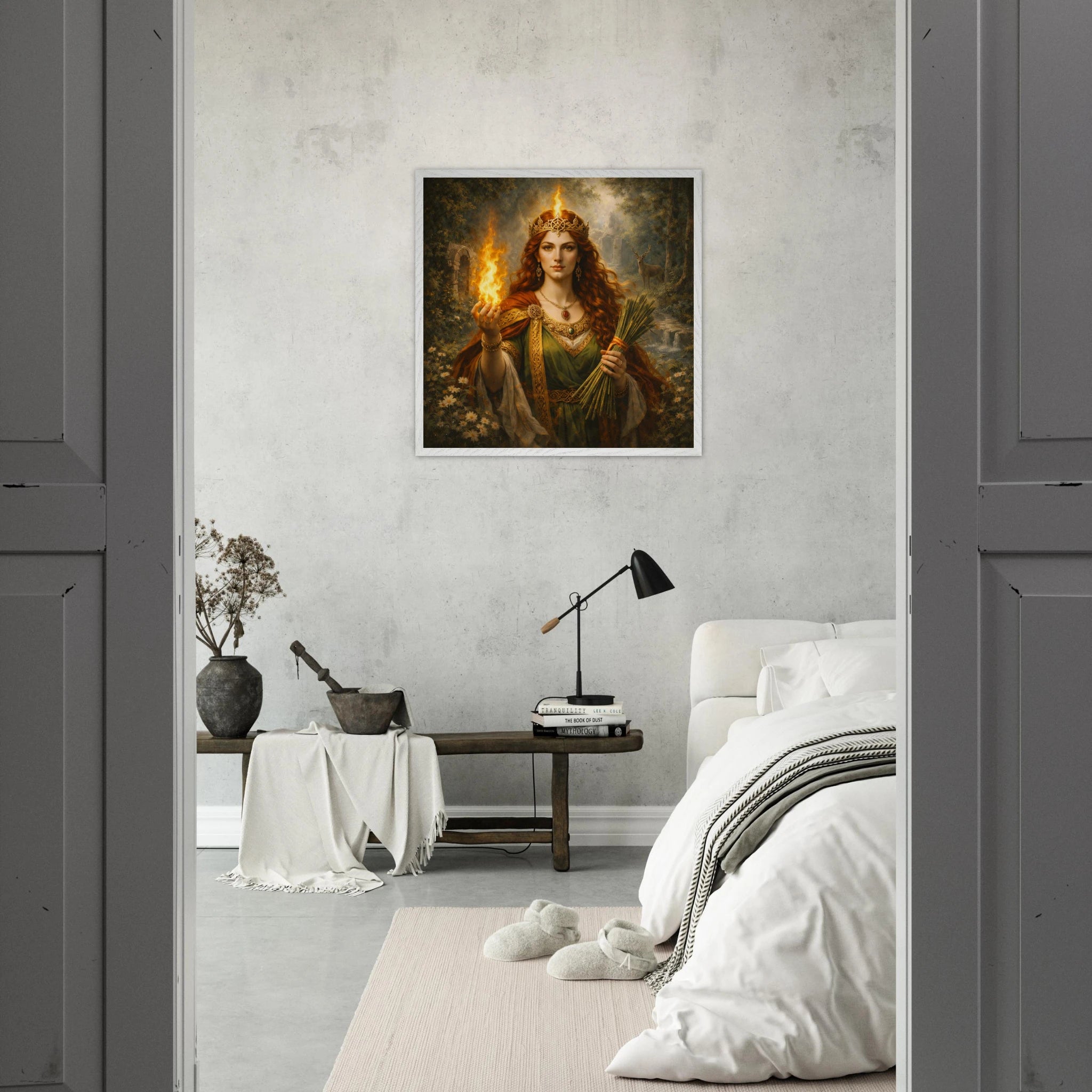 Celtic Danu – Mythologie Fine Art Print mit Rahmen | babasan