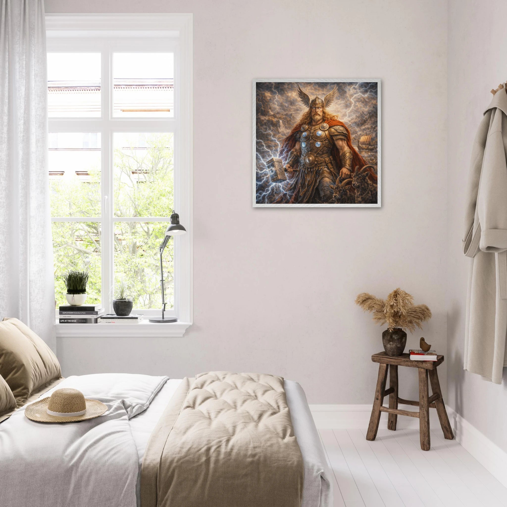 Thor – Mythologie Fine Art Print mit Rahmen | babasan