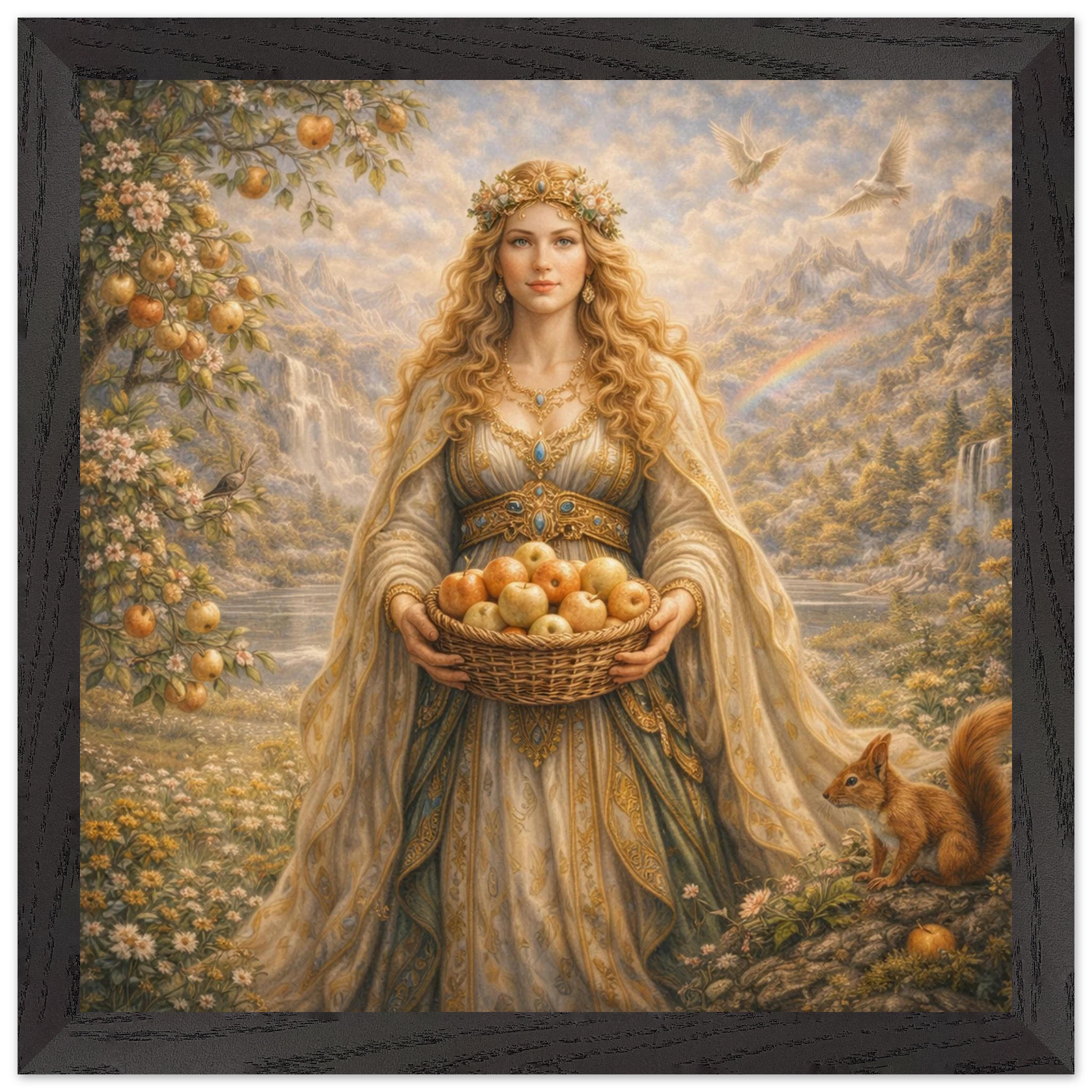 Idun – Mythologie Fine Art Print mit Rahmen | babasan