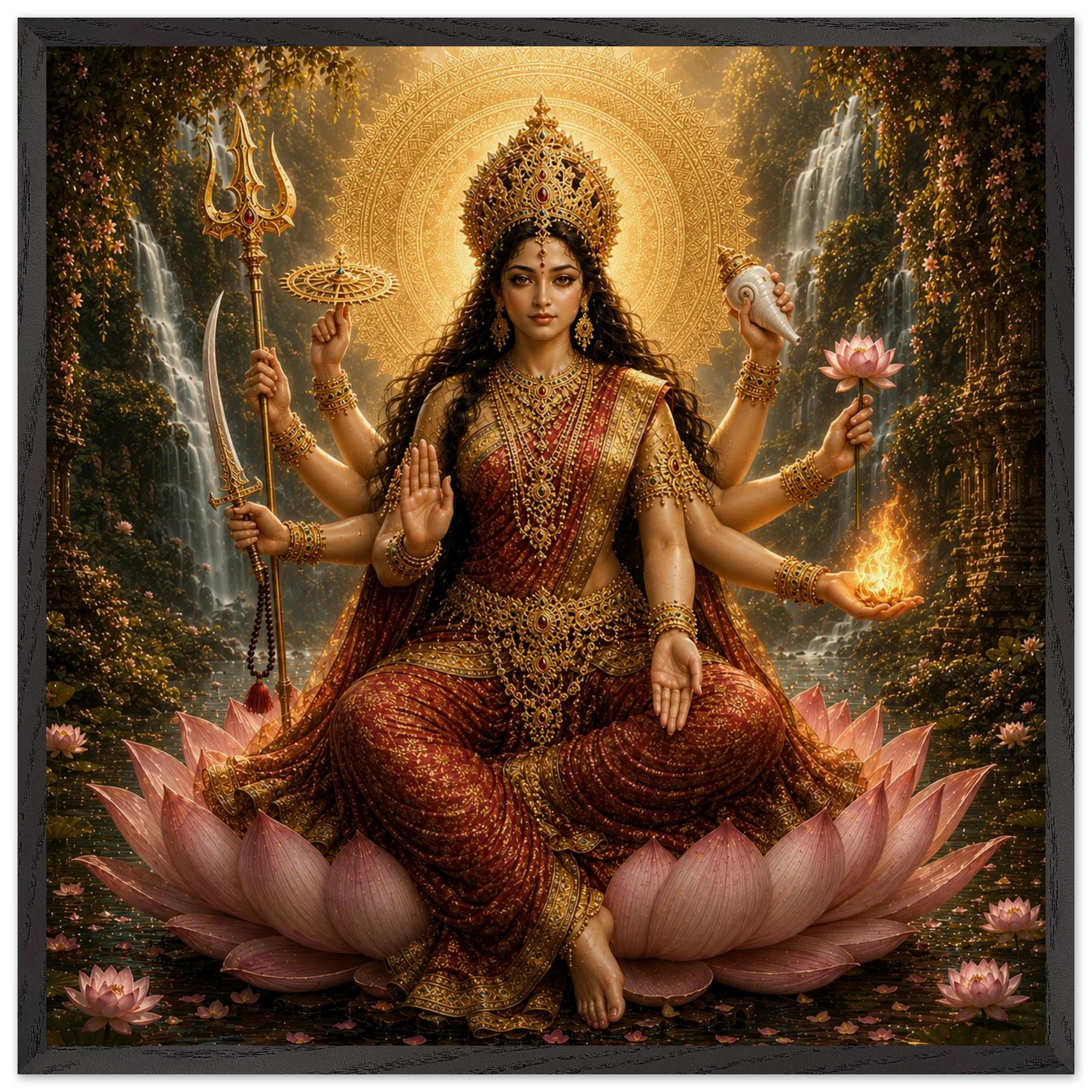 Shakti – Mythologie Fine Art Print mit Rahmen | babasan