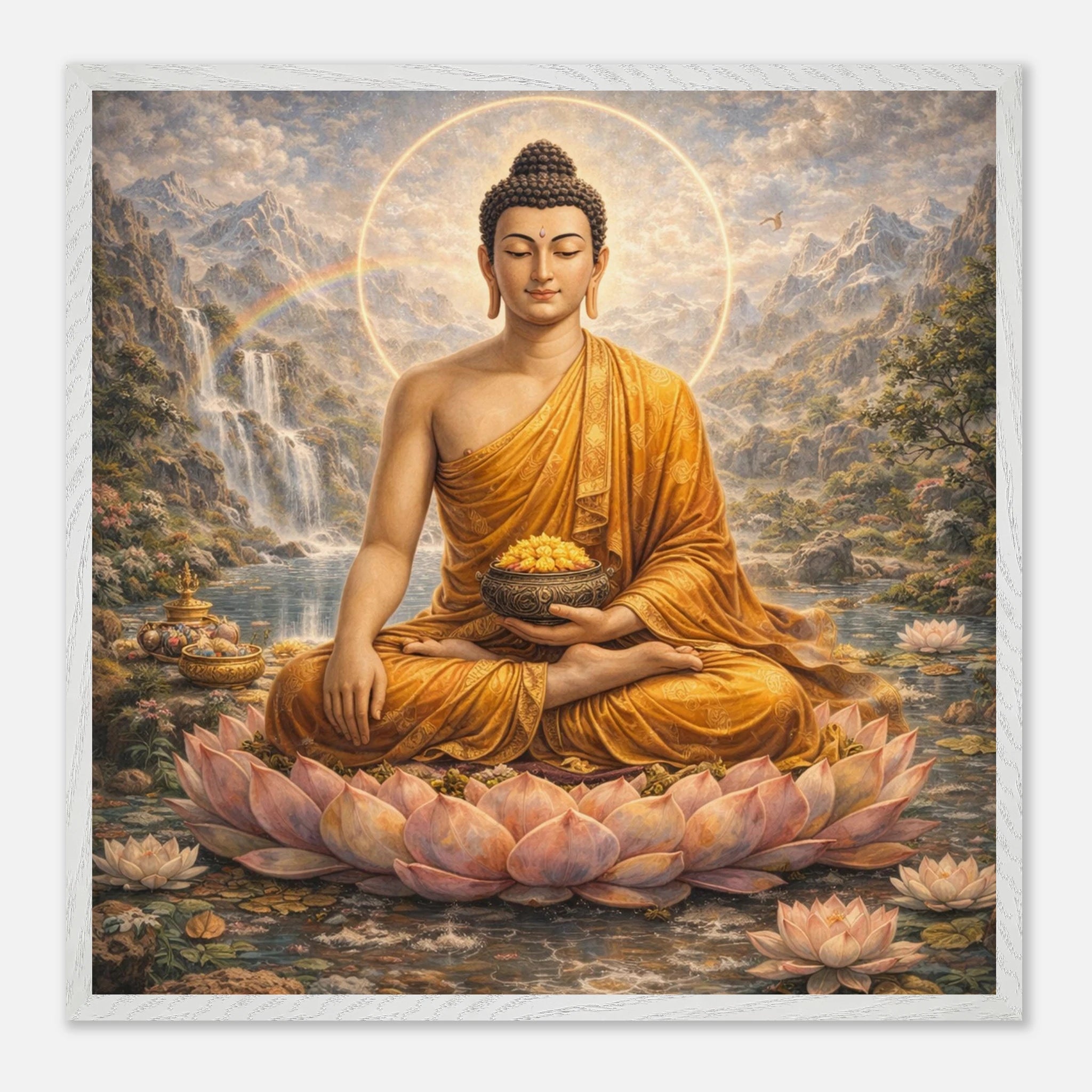 Shakyamuni Buddha – Mythologie Fine Art Print mit Rahmen | babasan