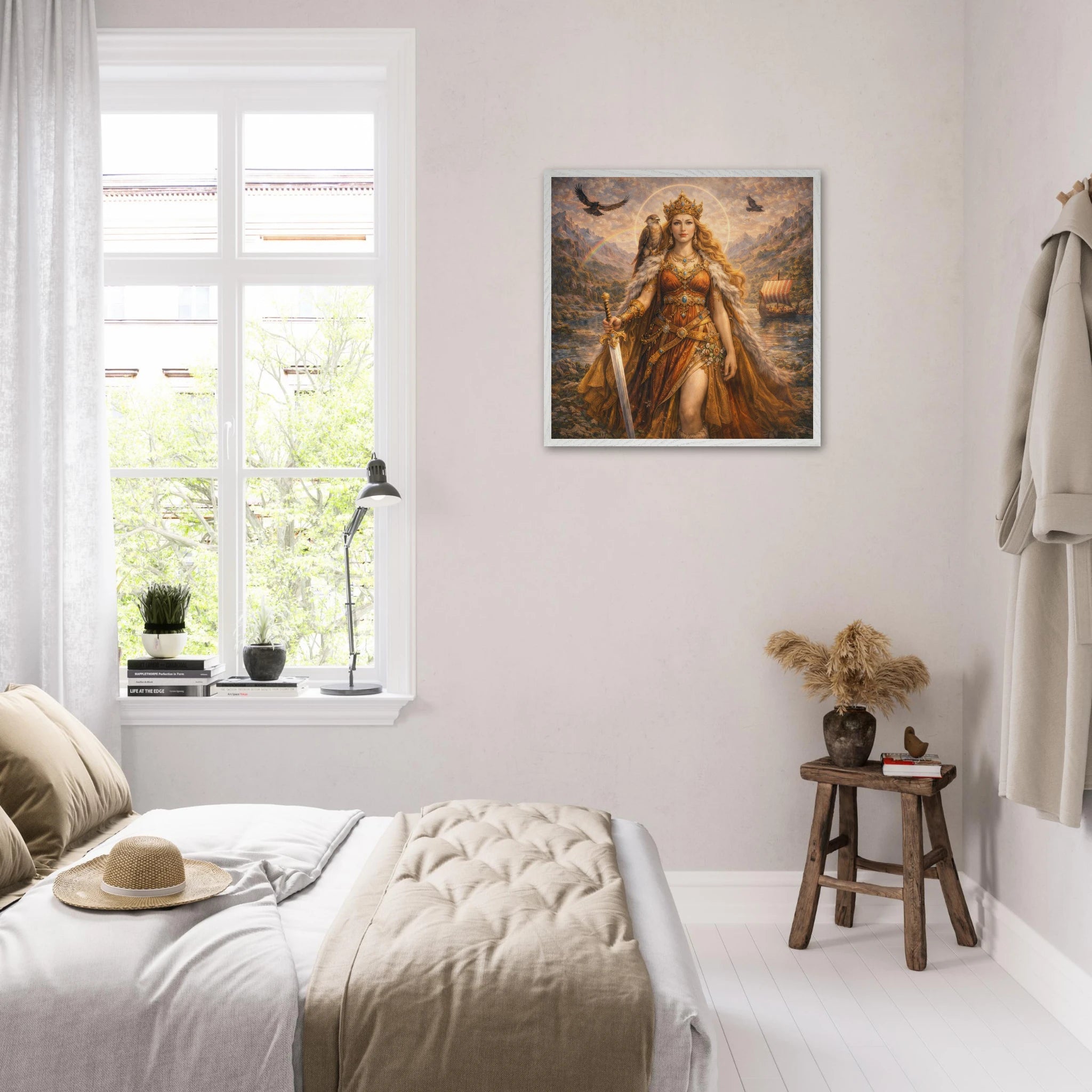 Freya – Mythologie Fine Art Print mit Rahmen | babasan