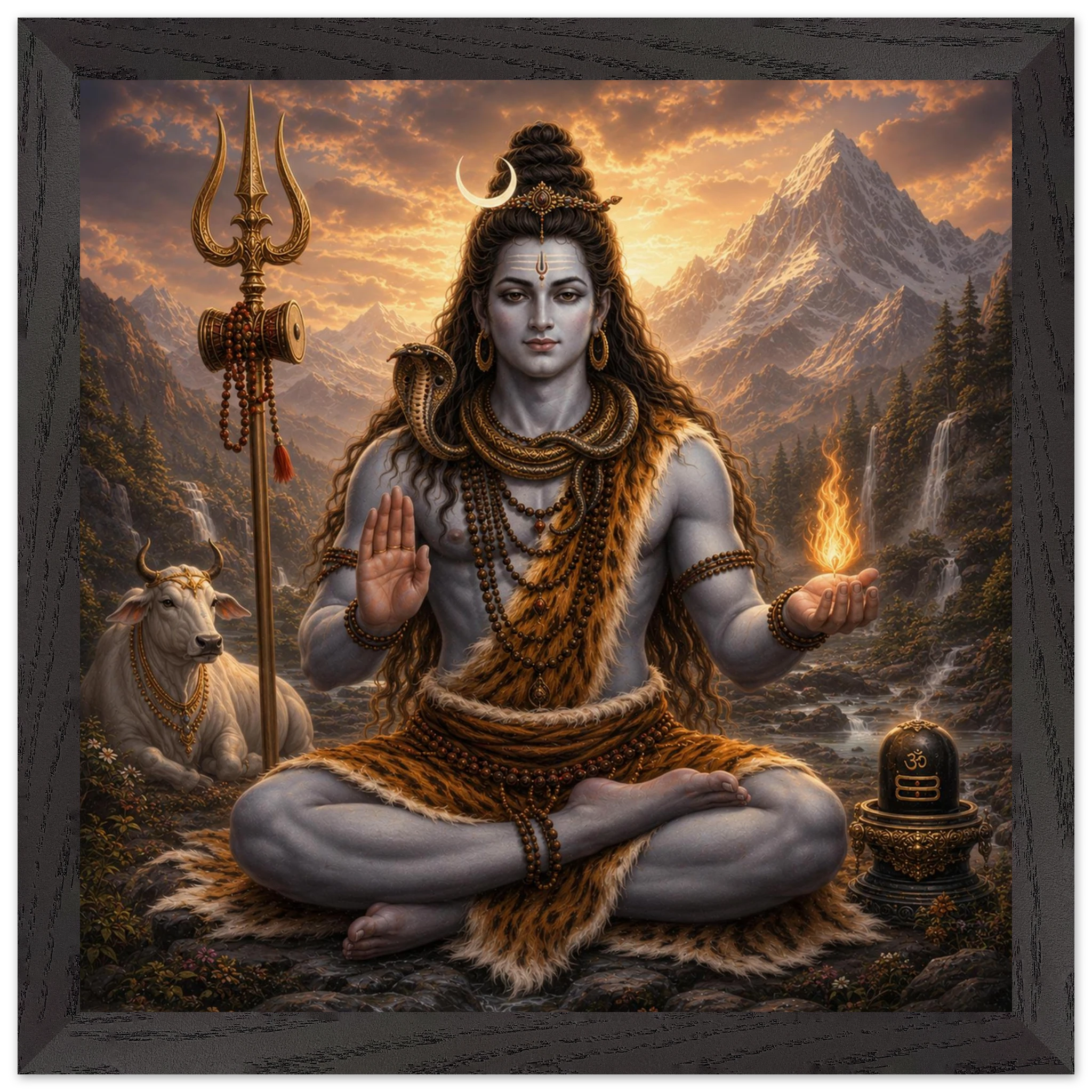 Shiva – Mythologie Fine Art Print mit Rahmen | babasan