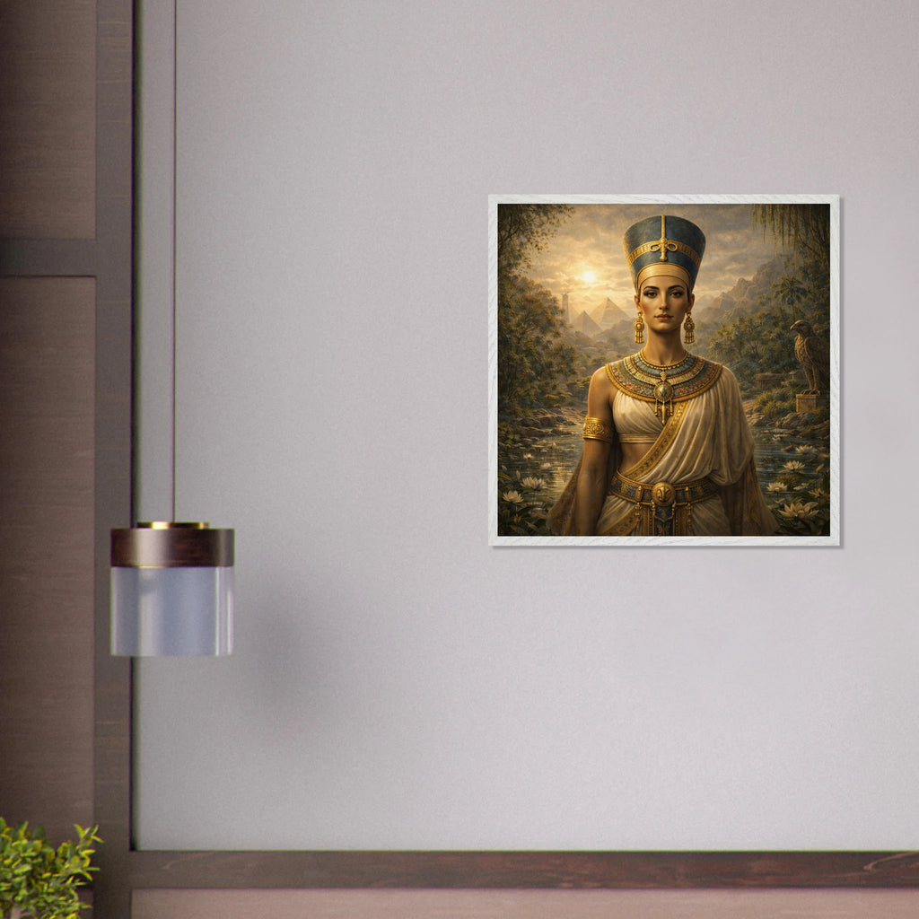 Nofretete – Mythologie Fine Art Print mit Rahmen | babasan