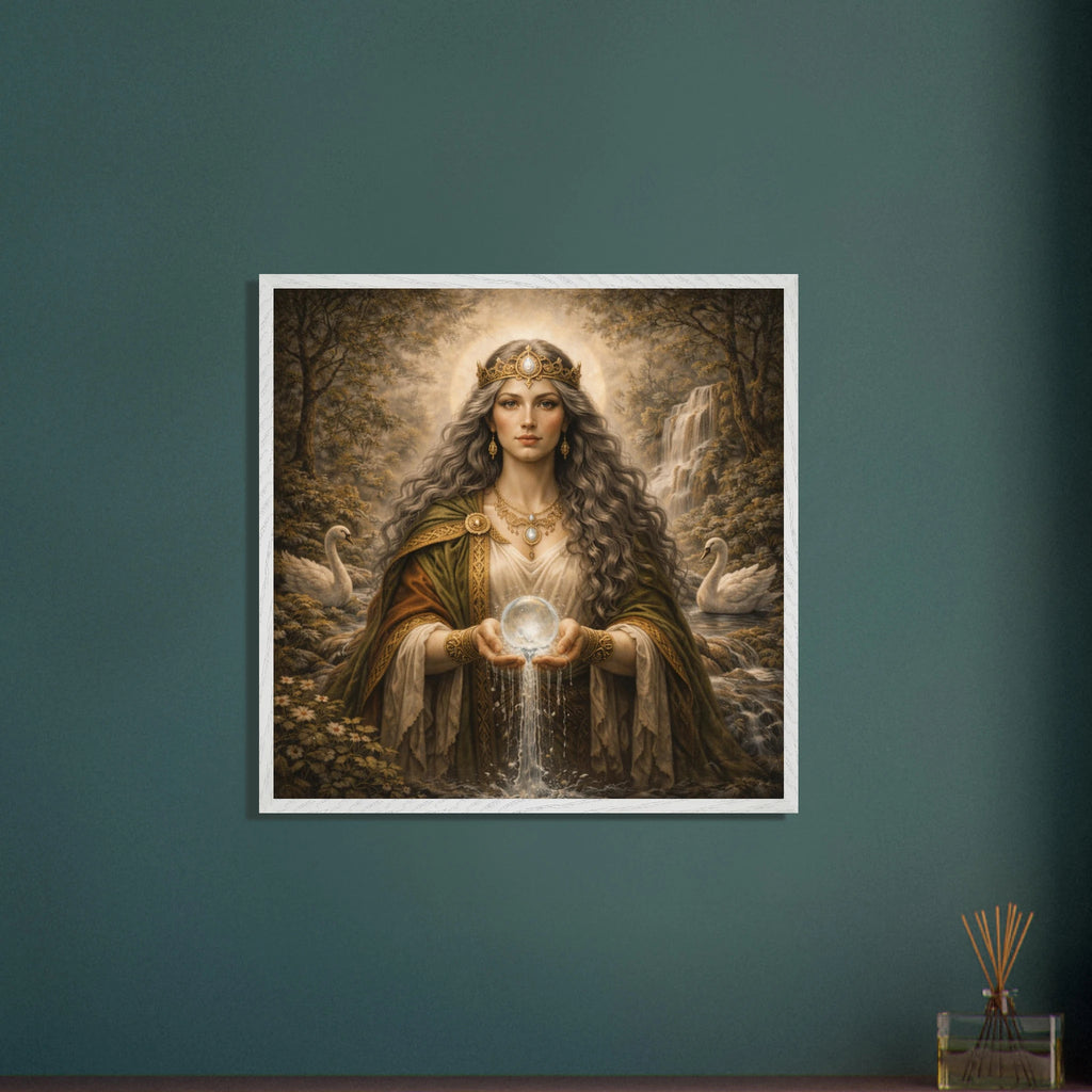 Celtic Danu – Mythologie Fine Art Print mit Rahmen | babasan