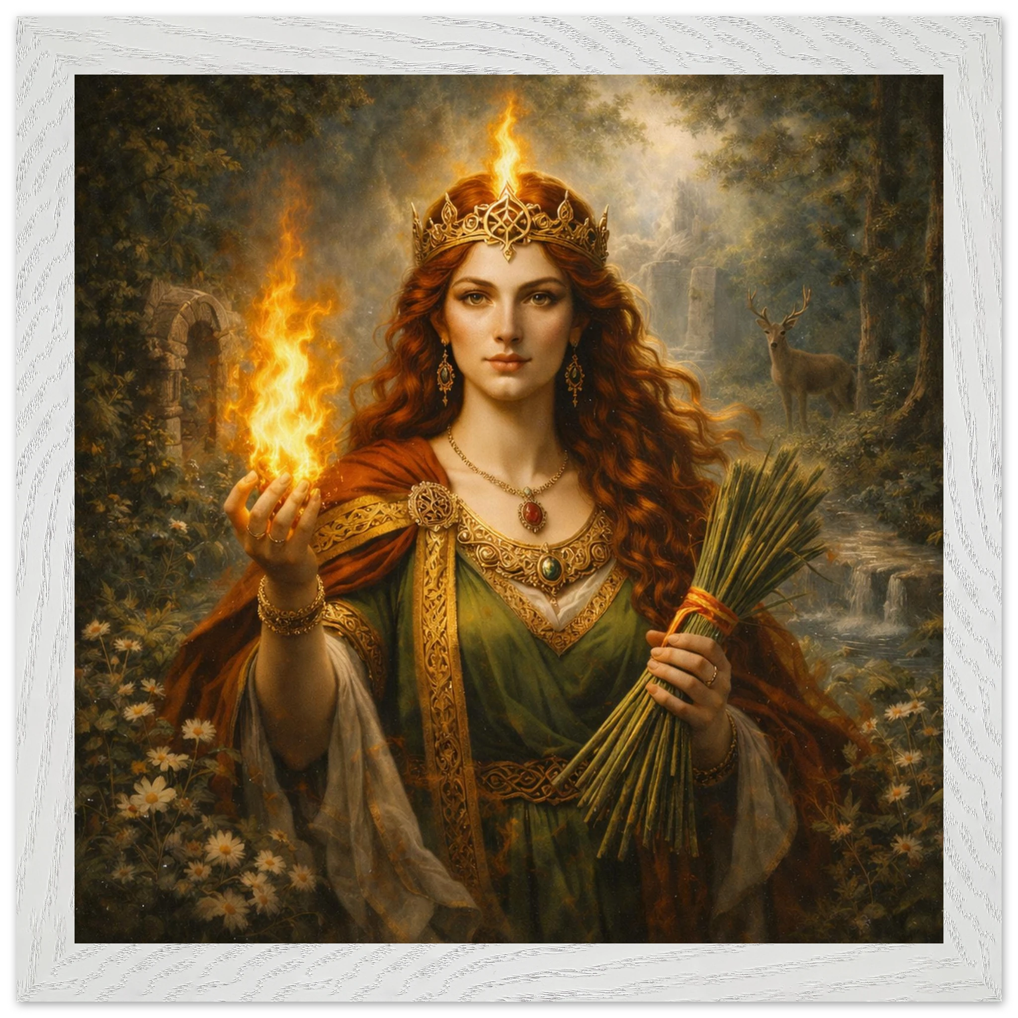 Celtic Danu – Mythologie Fine Art Print mit Rahmen | babasan