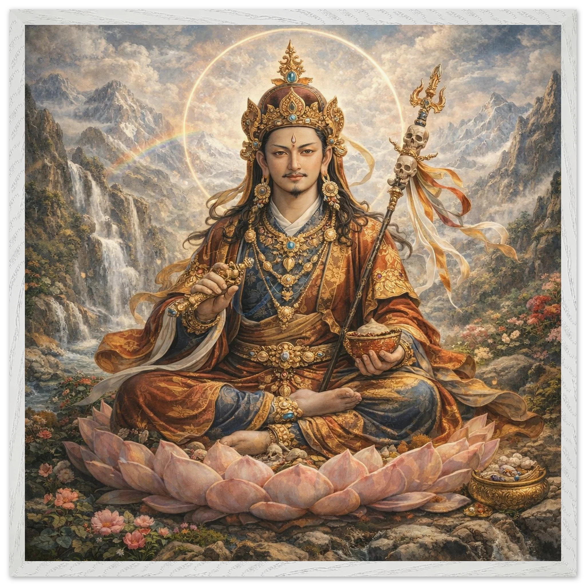 Padmasambhava – Mythologie Fine Art Print mit Rahmen | babasan