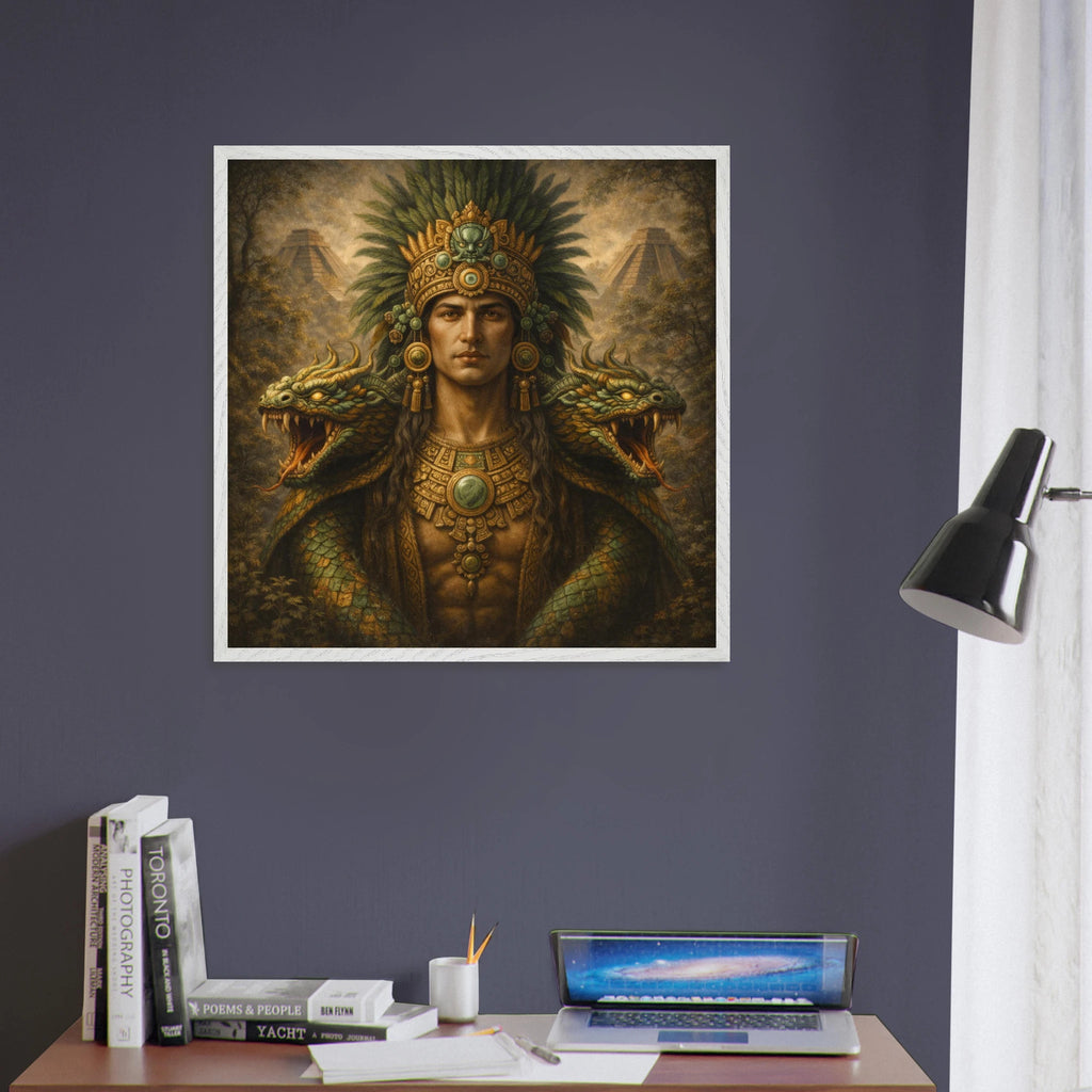 Kukulkan – Mythologie Fine Art Print mit Rahmen | babasan
