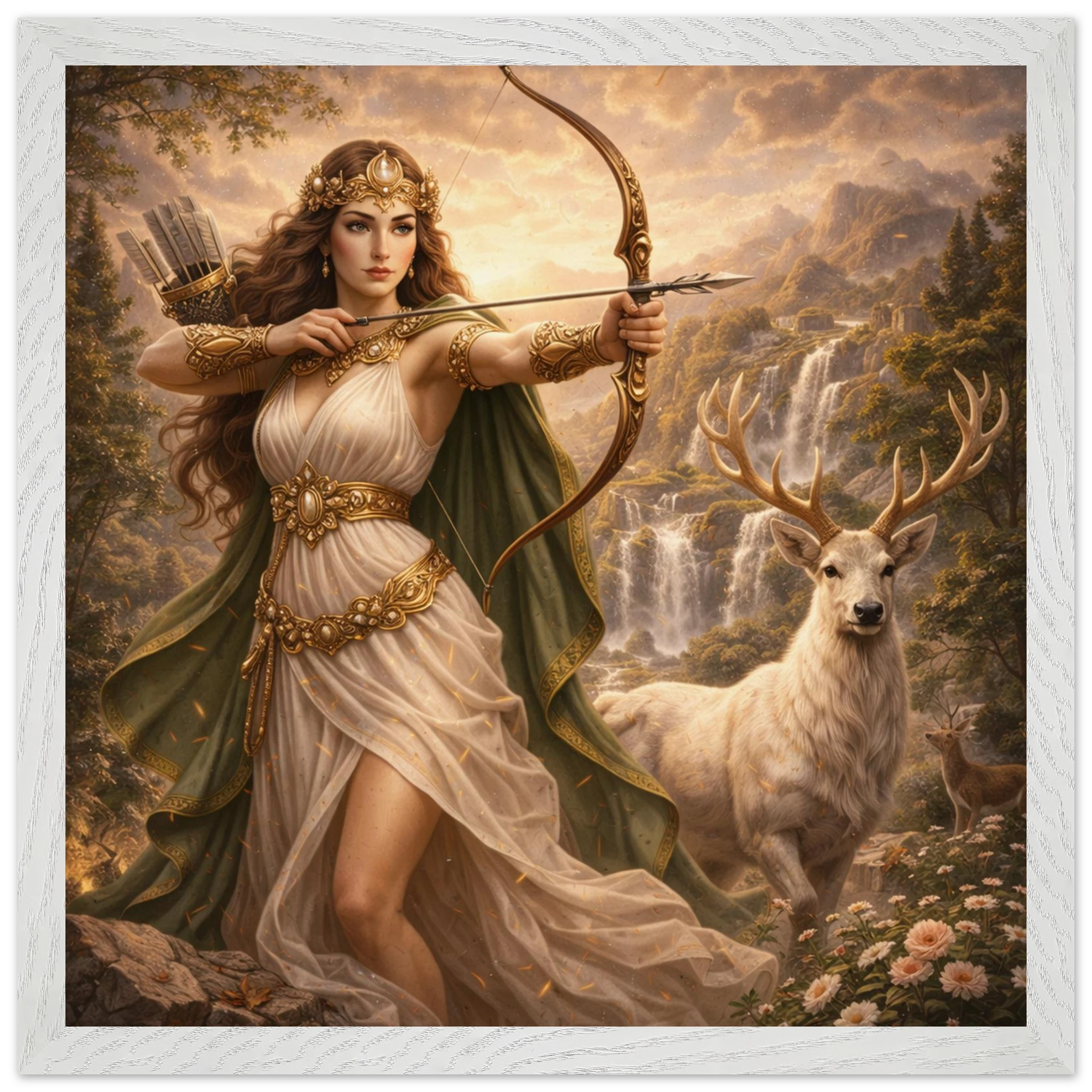 Artemis – Mythologie Fine Art Print mit Rahmen | babasan