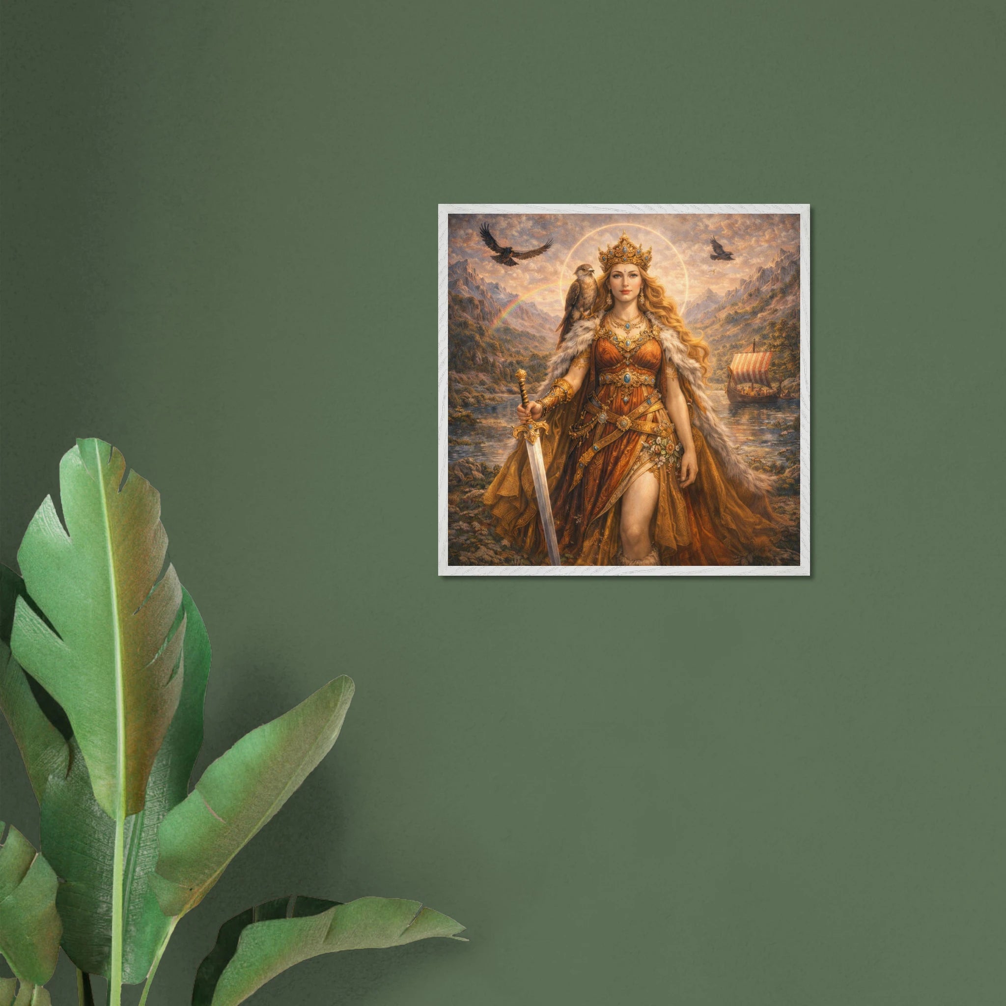 Freya – Mythologie Fine Art Print mit Rahmen | babasan