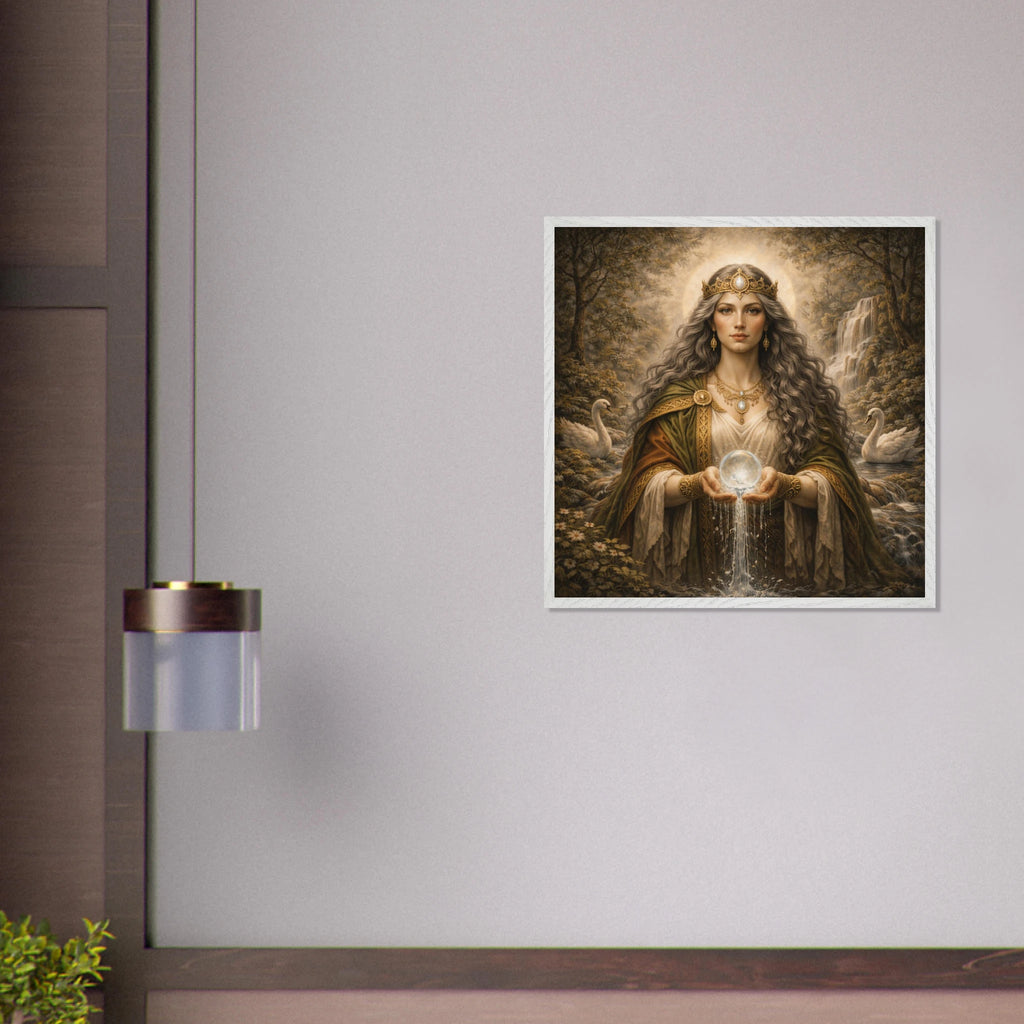 Celtic Danu – Mythologie Fine Art Print mit Rahmen | babasan