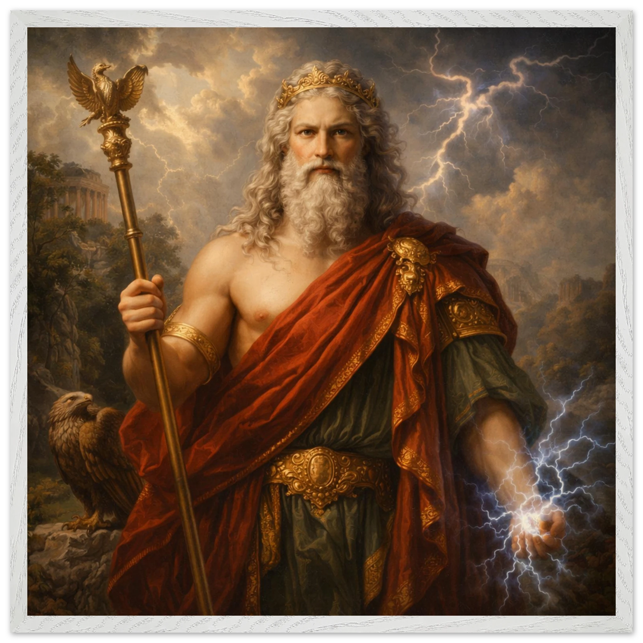 Jupiter – Mythologie Fine Art Print mit Rahmen | babasan