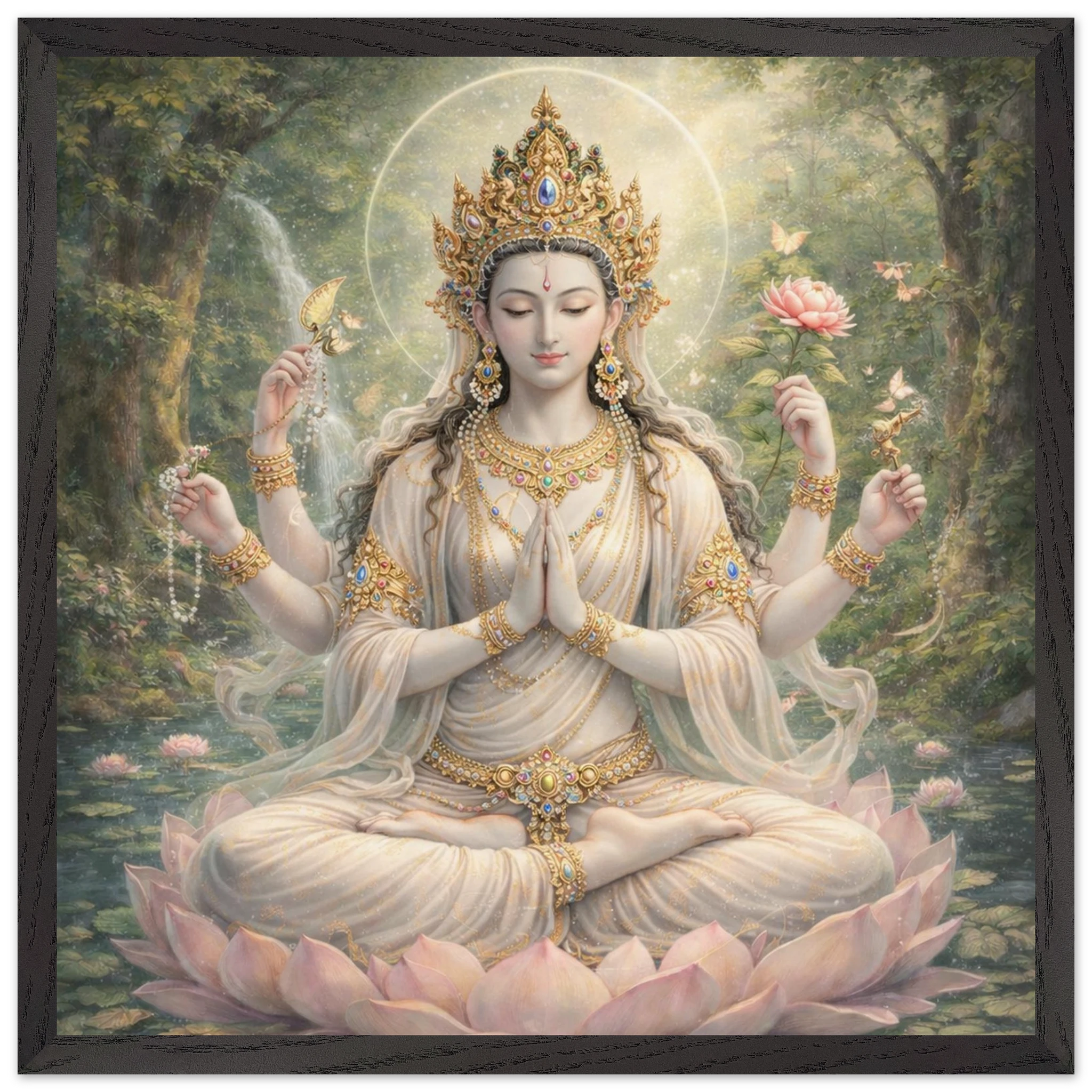 Avalokiteshvara – Mythologie Fine Art Print mit Rahmen | babasan