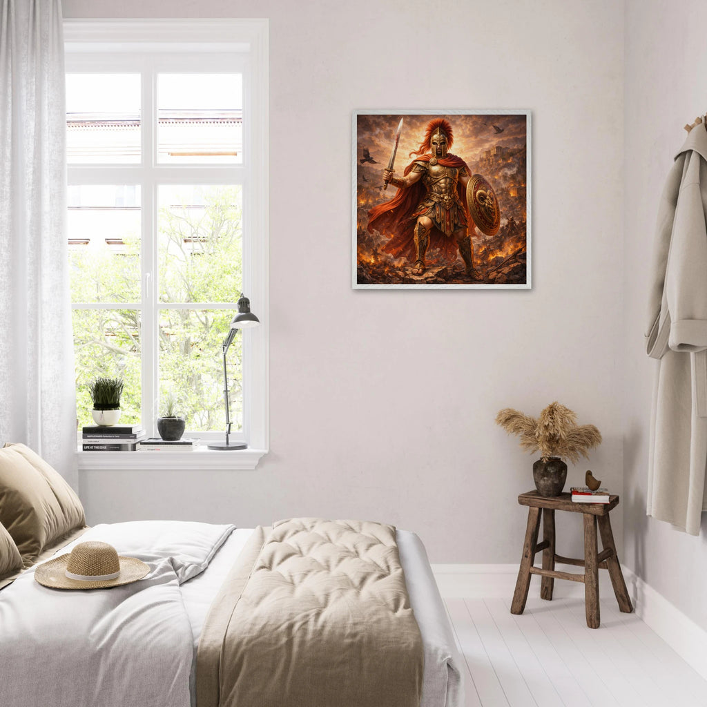 Ares – Mythologie Fine Art Print mit Rahmen | babasan