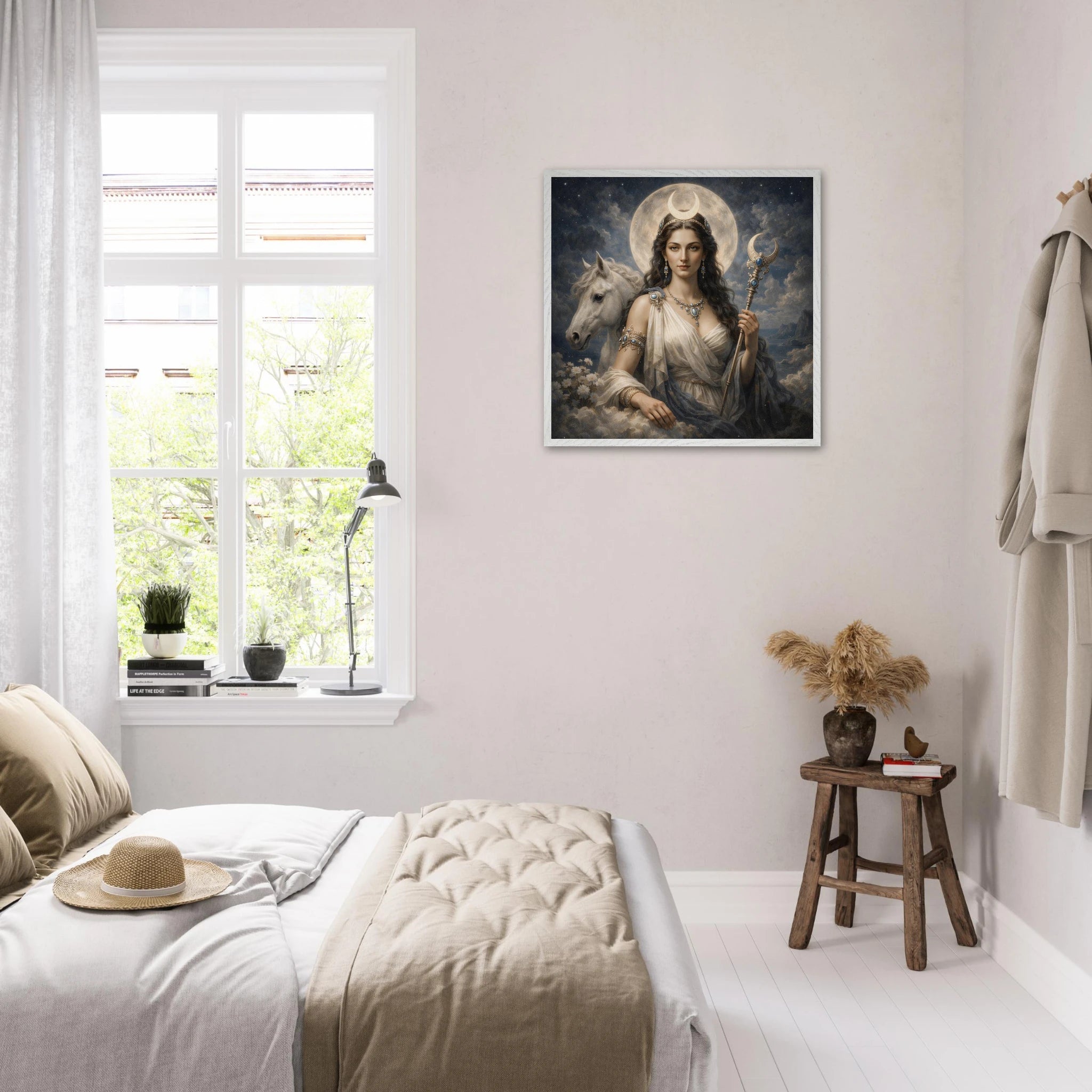 Luna – Mythologie Fine Art Print mit Rahmen | babasan