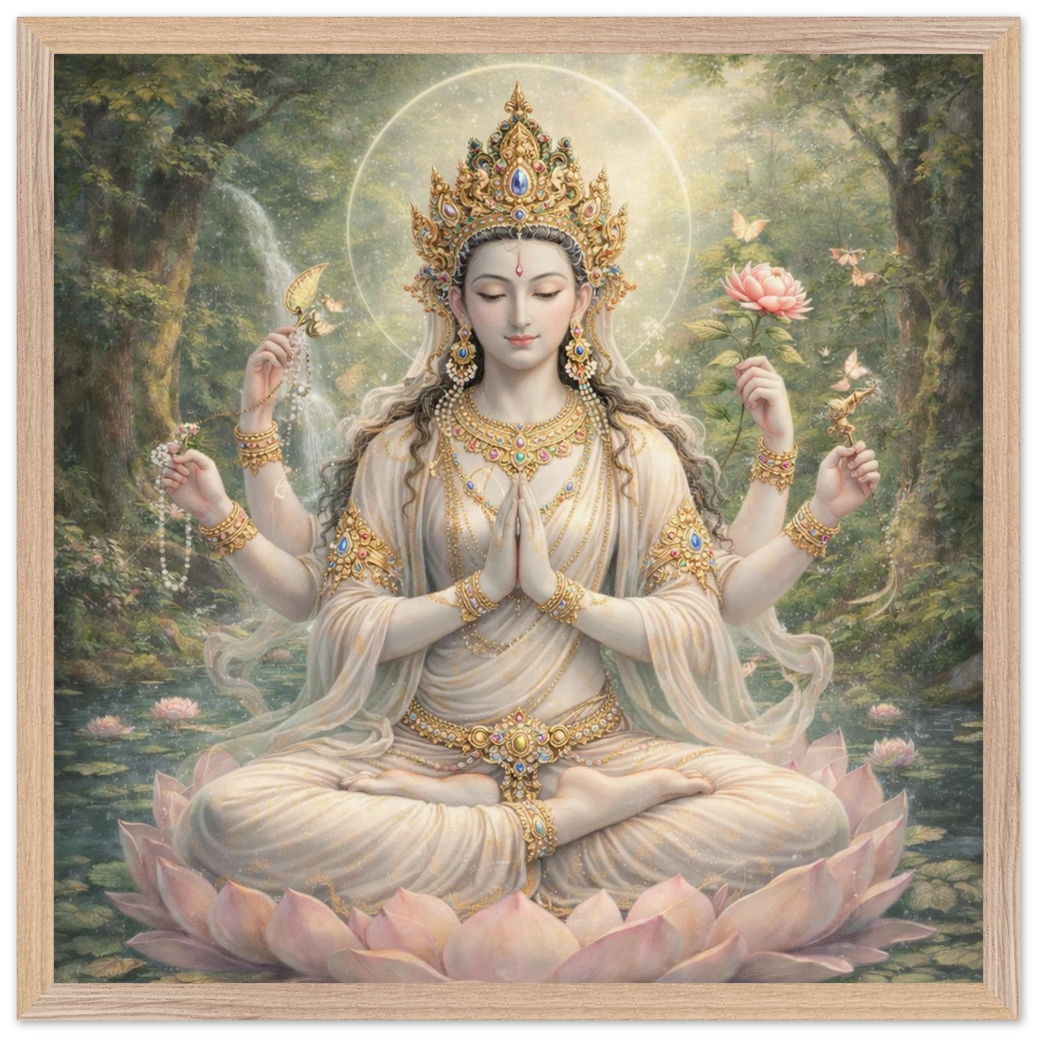 Avalokiteshvara – Mythologie Fine Art Print mit Rahmen | babasan