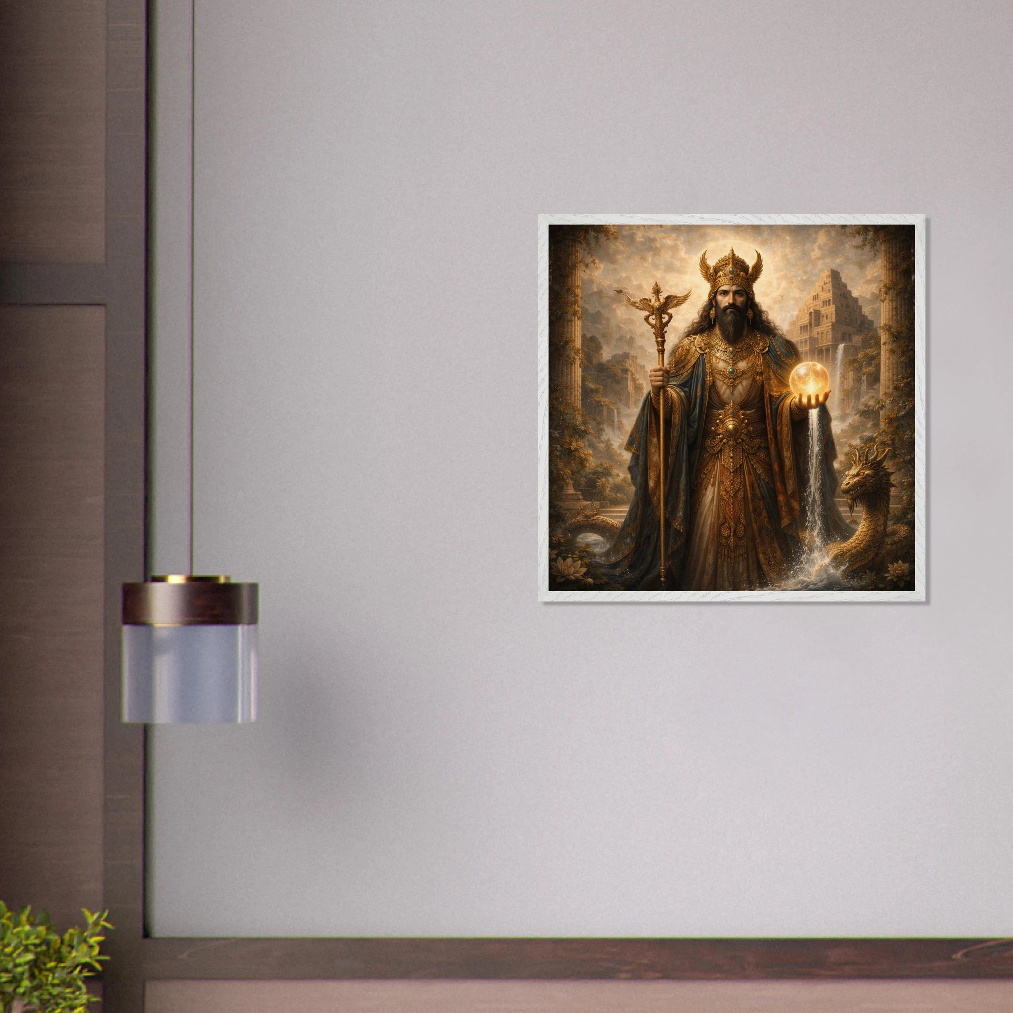 Marduk – Mythologie Fine Art Print mit Rahmen | babasan