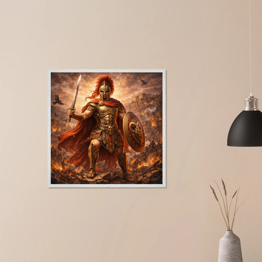 Ares – Mythologie Fine Art Print mit Rahmen | babasan