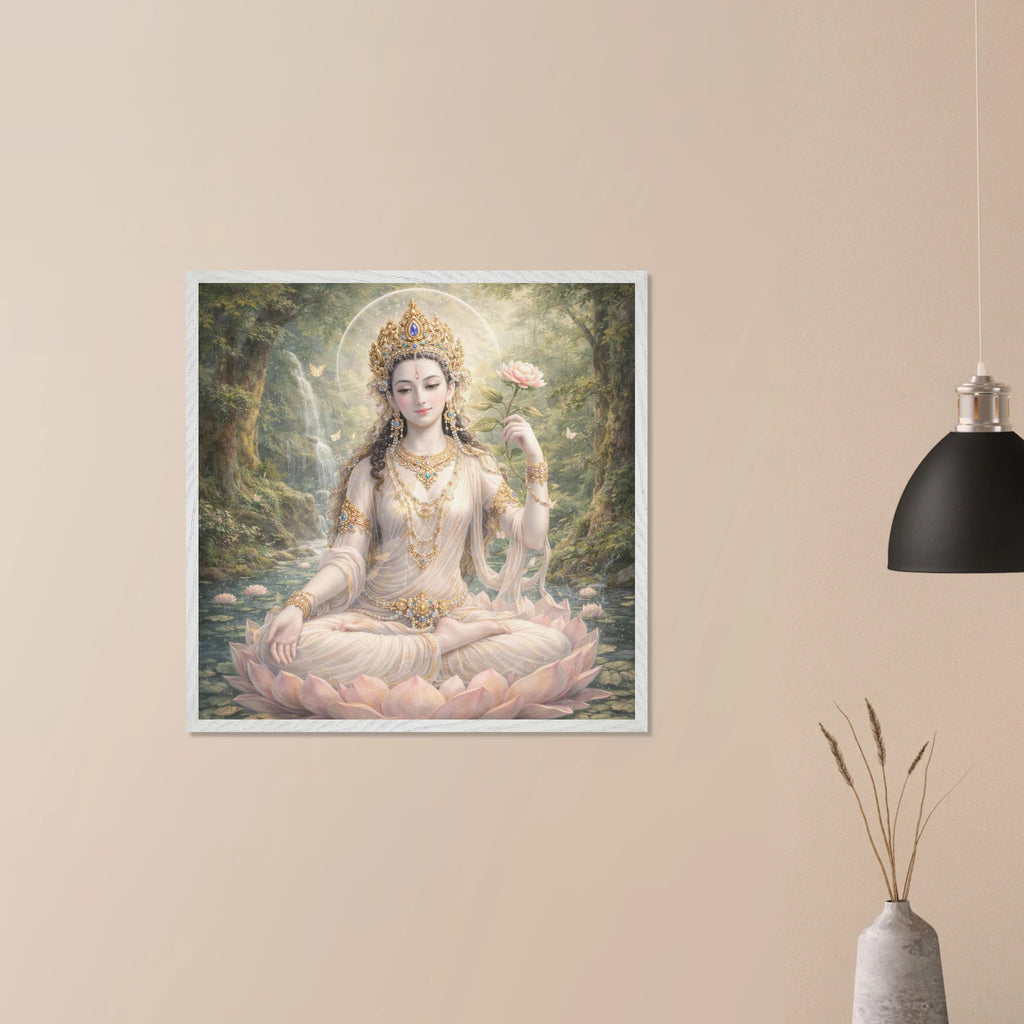 Weisse Tara – Mythologie Fine Art Print mit Rahmen | babasan