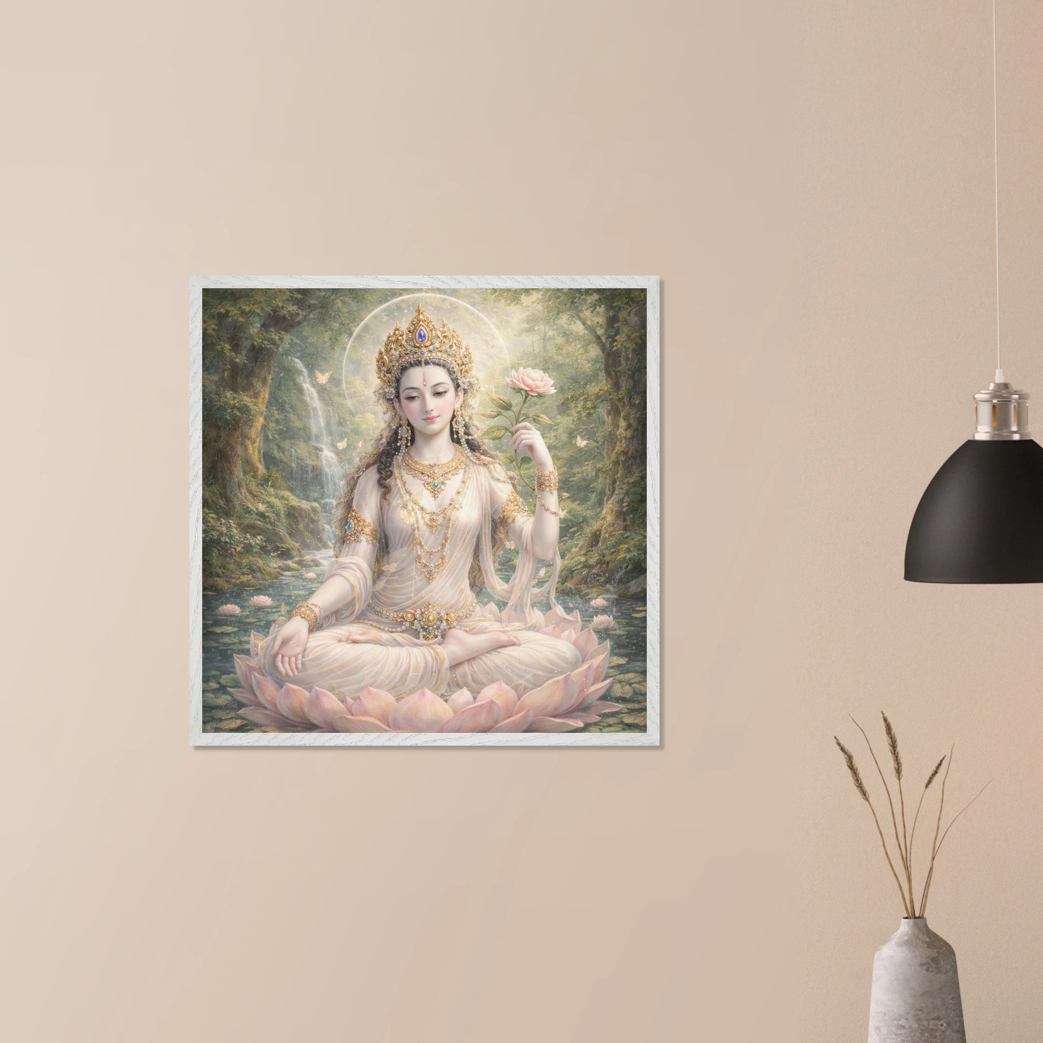 Weisse Tara – Mythologie Fine Art Print mit Rahmen | babasan