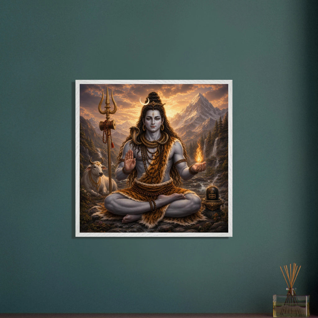 Shiva – Mythologie Fine Art Print mit Rahmen | babasan