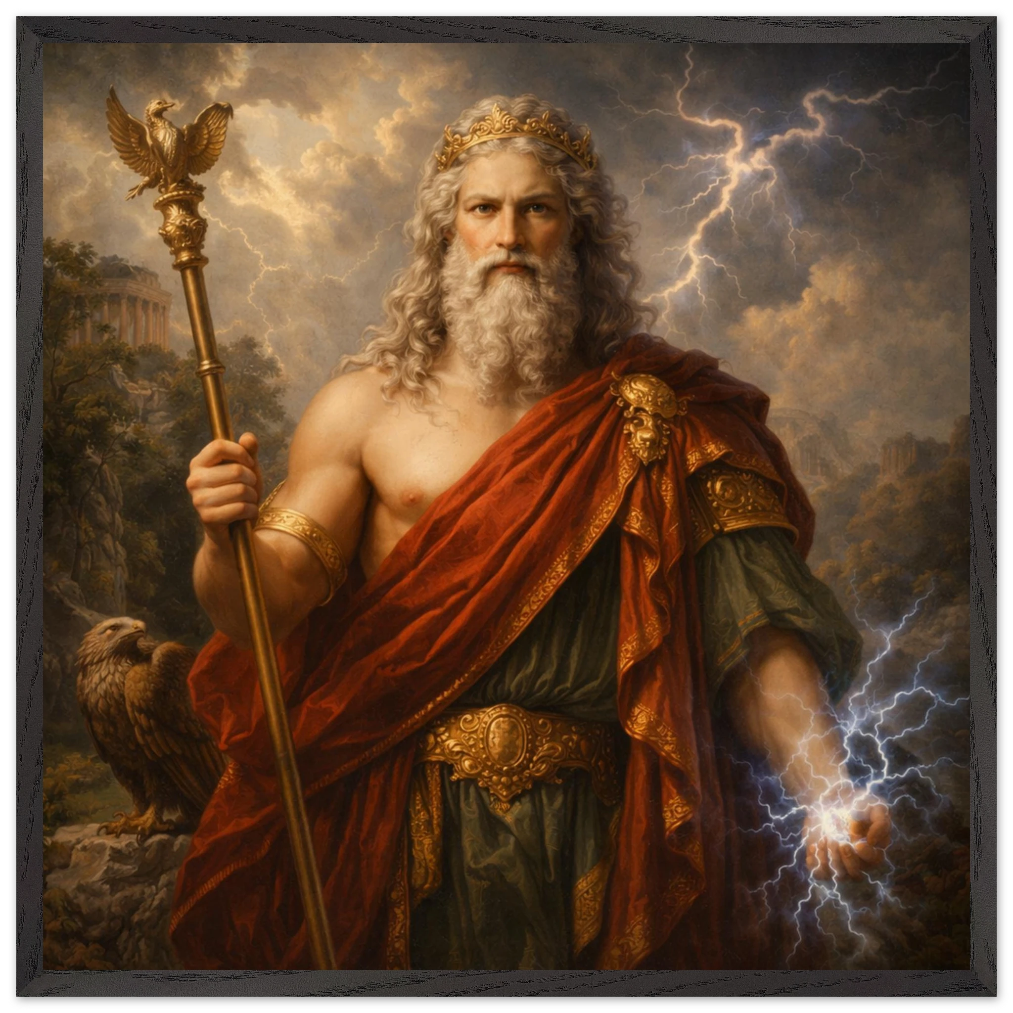 Jupiter – Mythologie Fine Art Print mit Rahmen | babasan