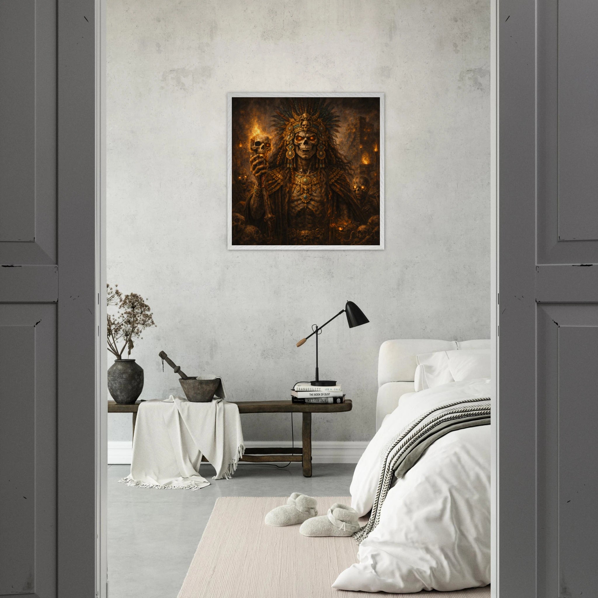 Ah Puch – Mythologie Fine Art Print mit Rahmen | babasan